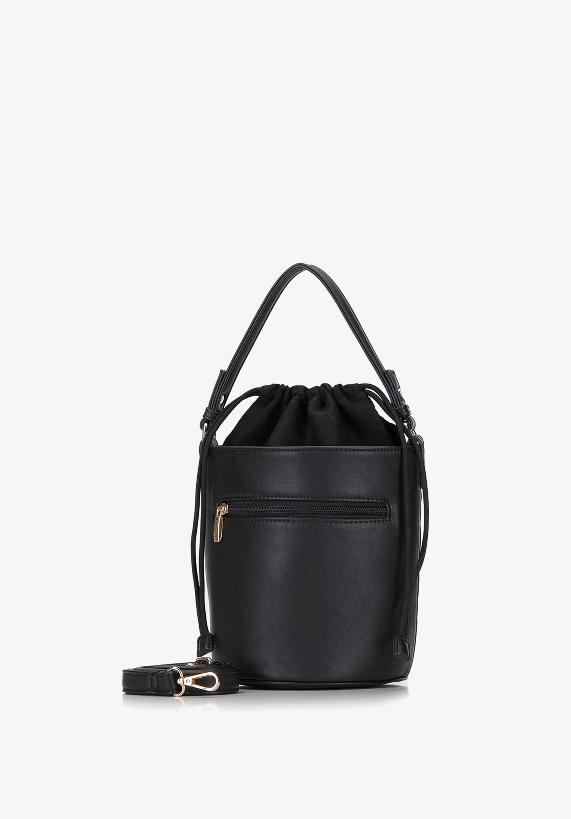 Torebka worek pleciona z płótnem