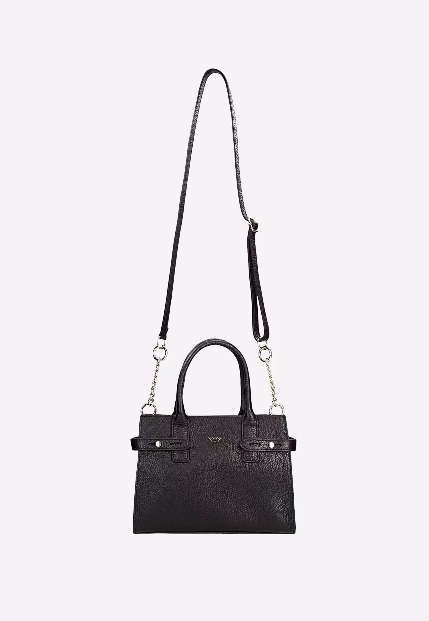 Czarna torebka damska typu kuferek