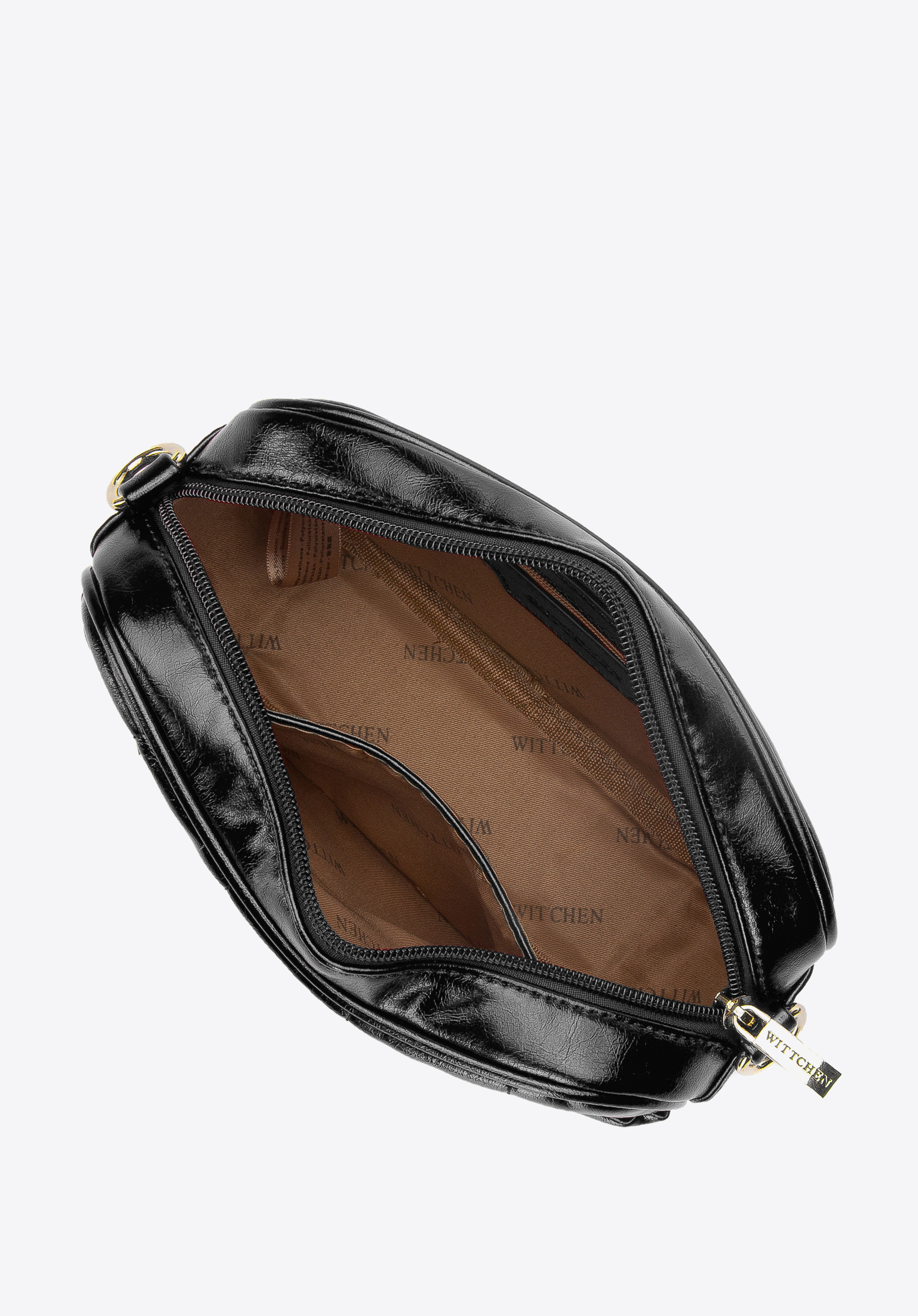 Damska listonoszka z ekoskóry pikowana w kwadraty