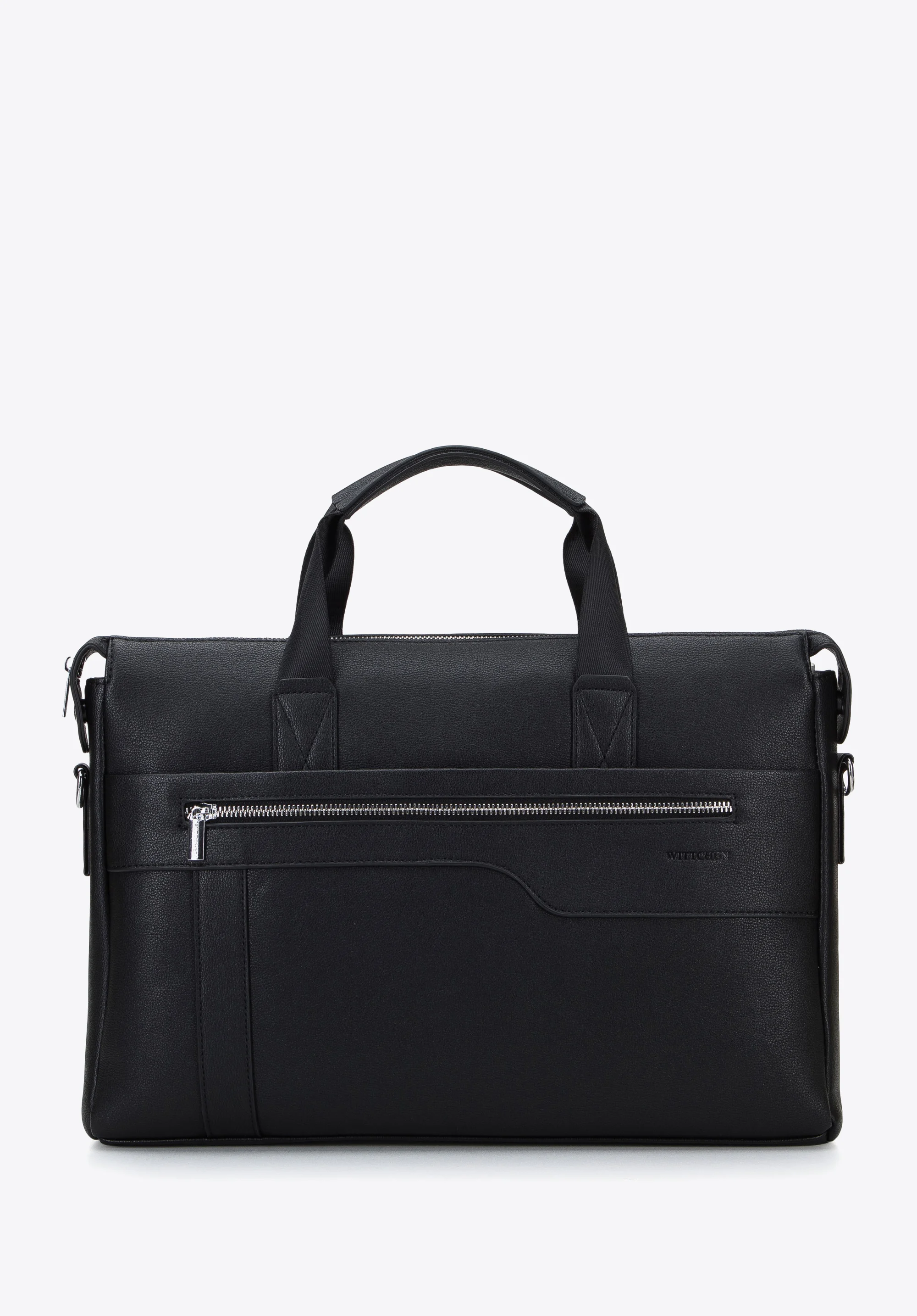 Torba na laptopa 13” z ekoskóry z obszytą kieszenią z przodu