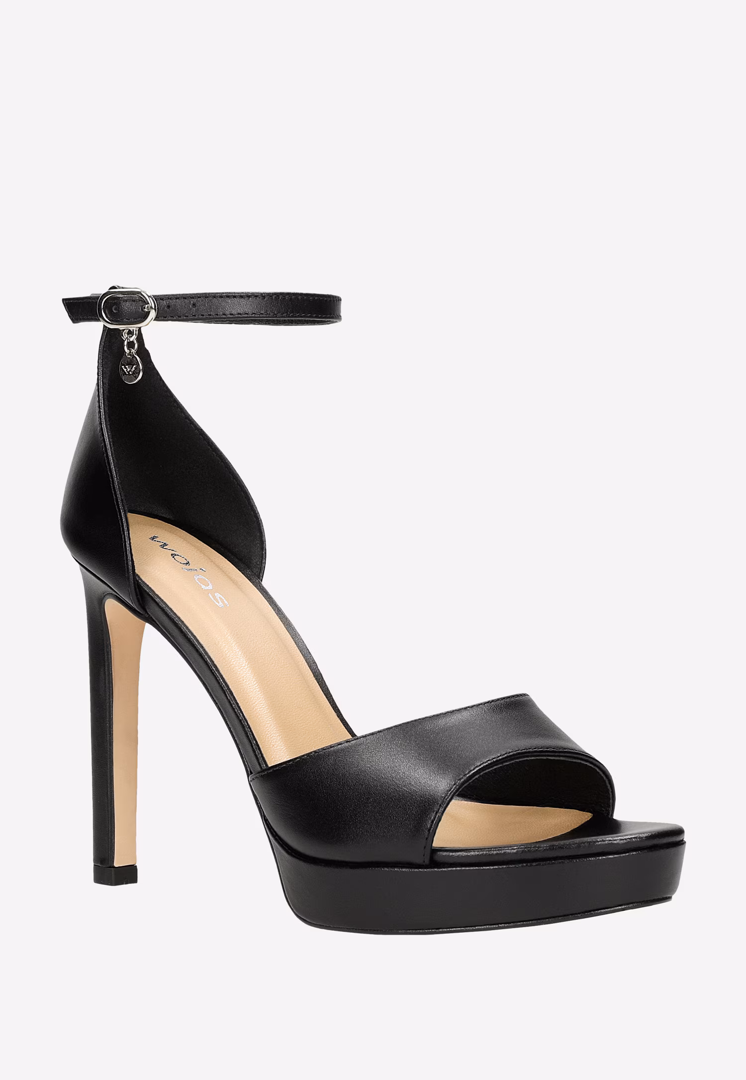 Wysokie beżowe sandały na szpilce