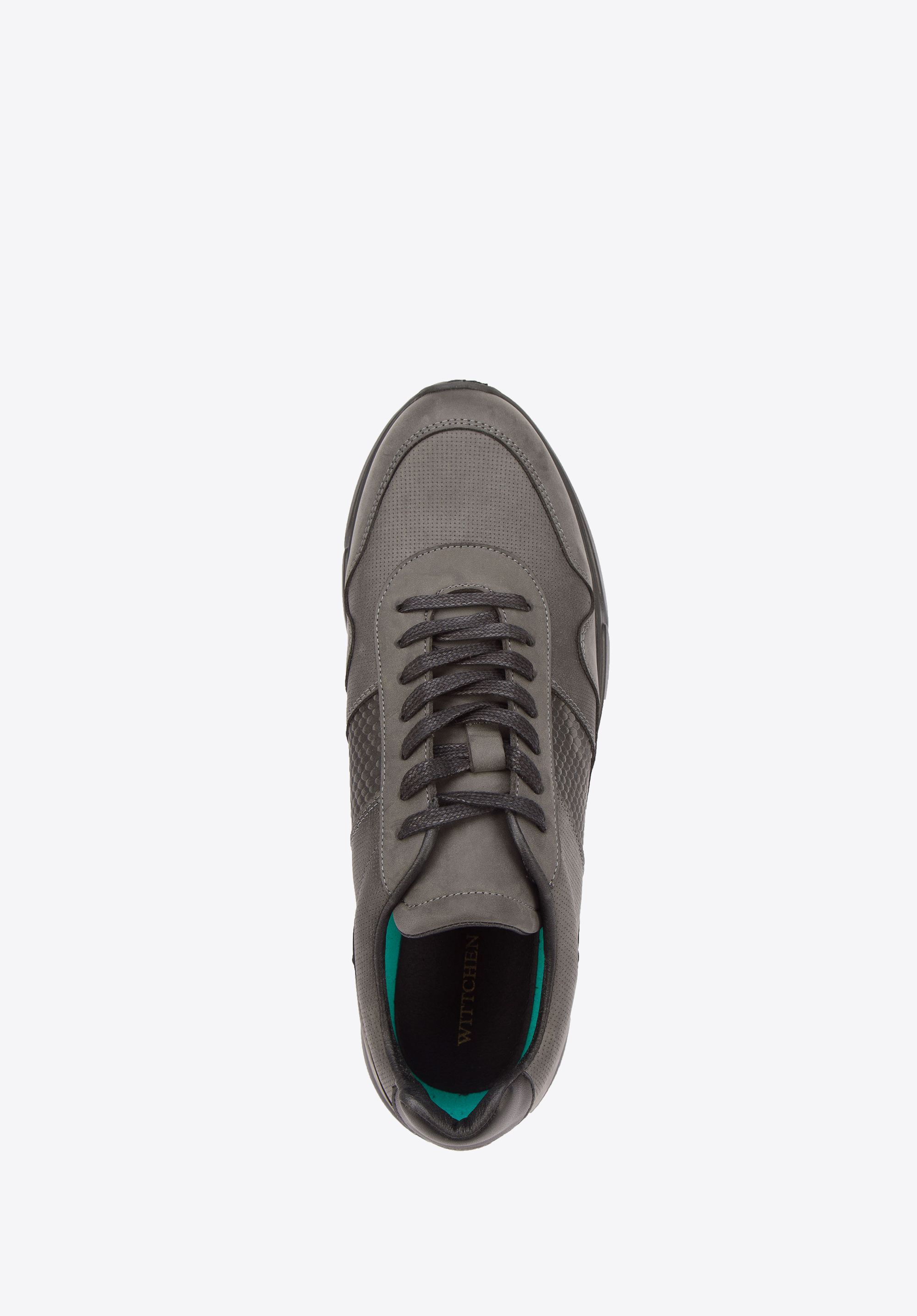 Męskie sneakersy z wegańskiej skóry ze wstawką lizard