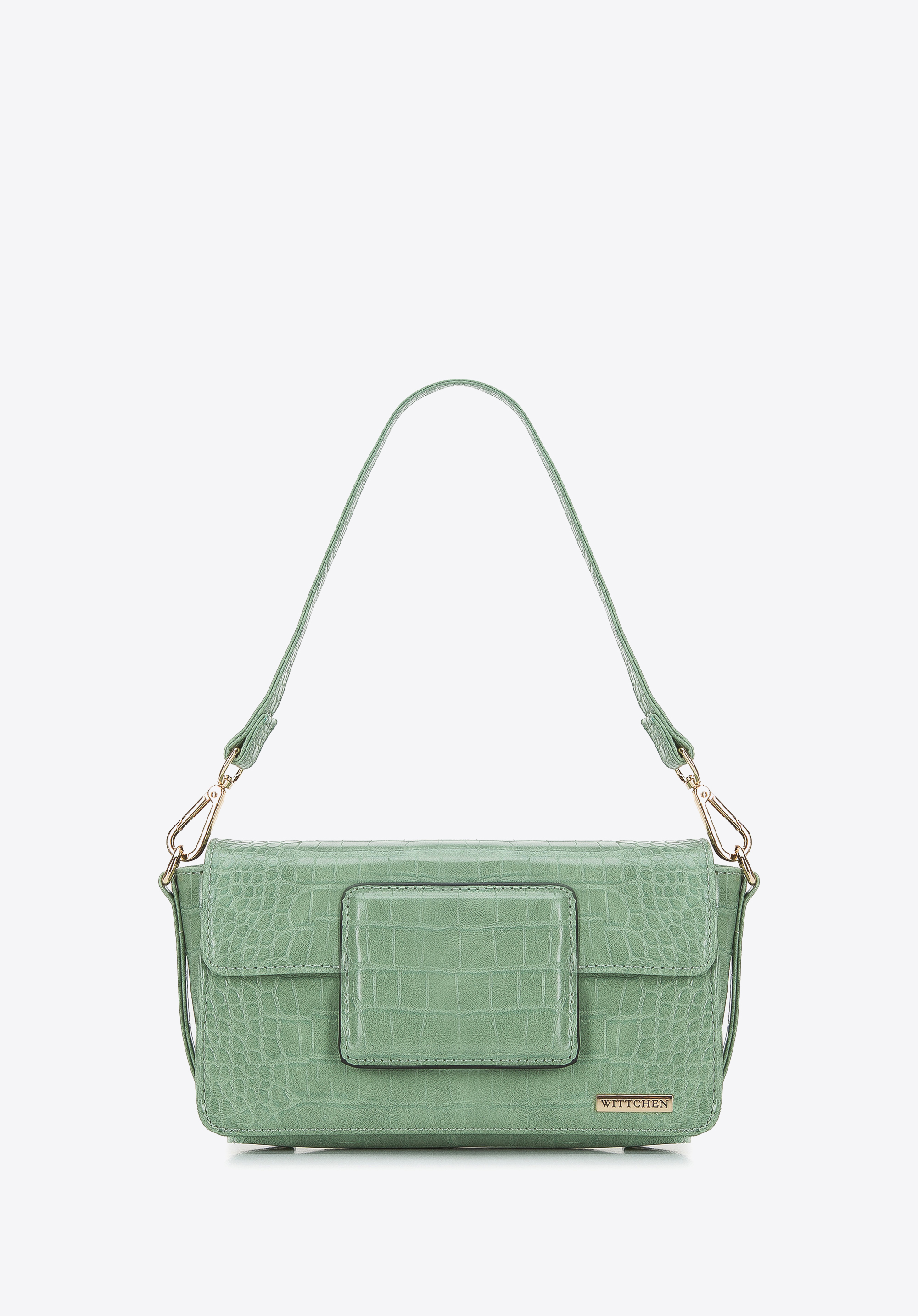 Damska torebka z geometrycznym zapięciem