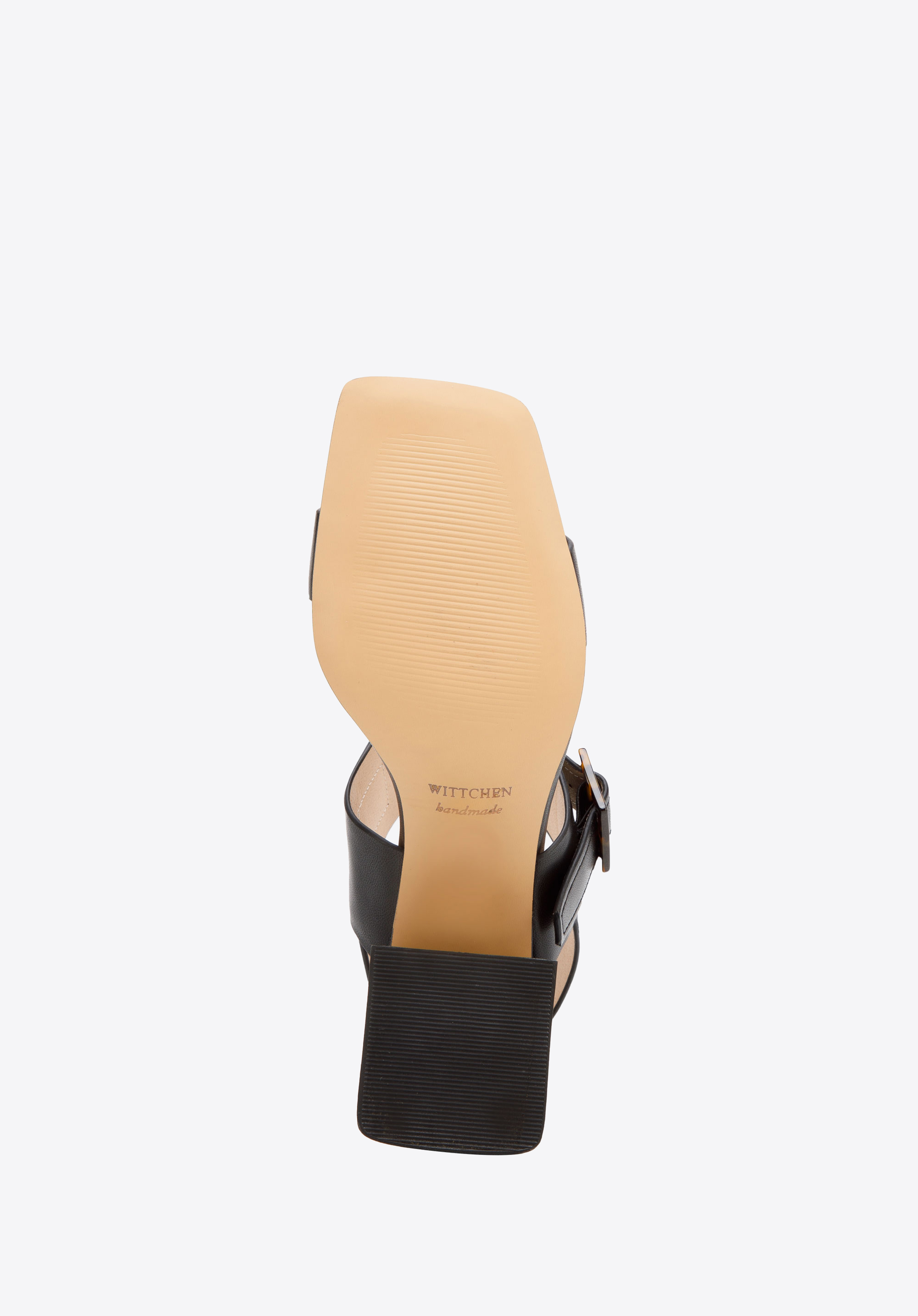 Damskie sandały skórzane z szylkretowym zapięciem