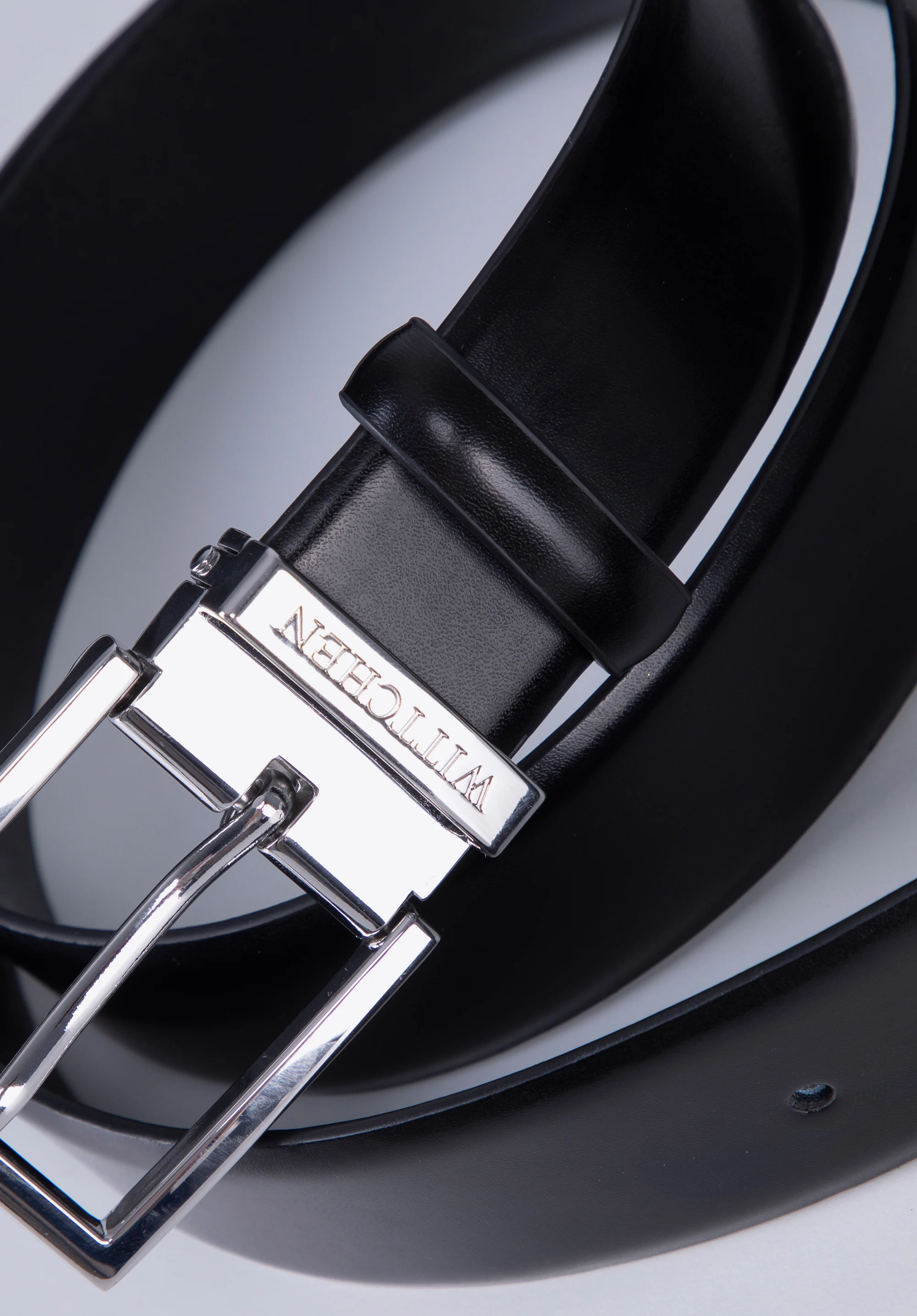 Męski pasek skórzany prosty