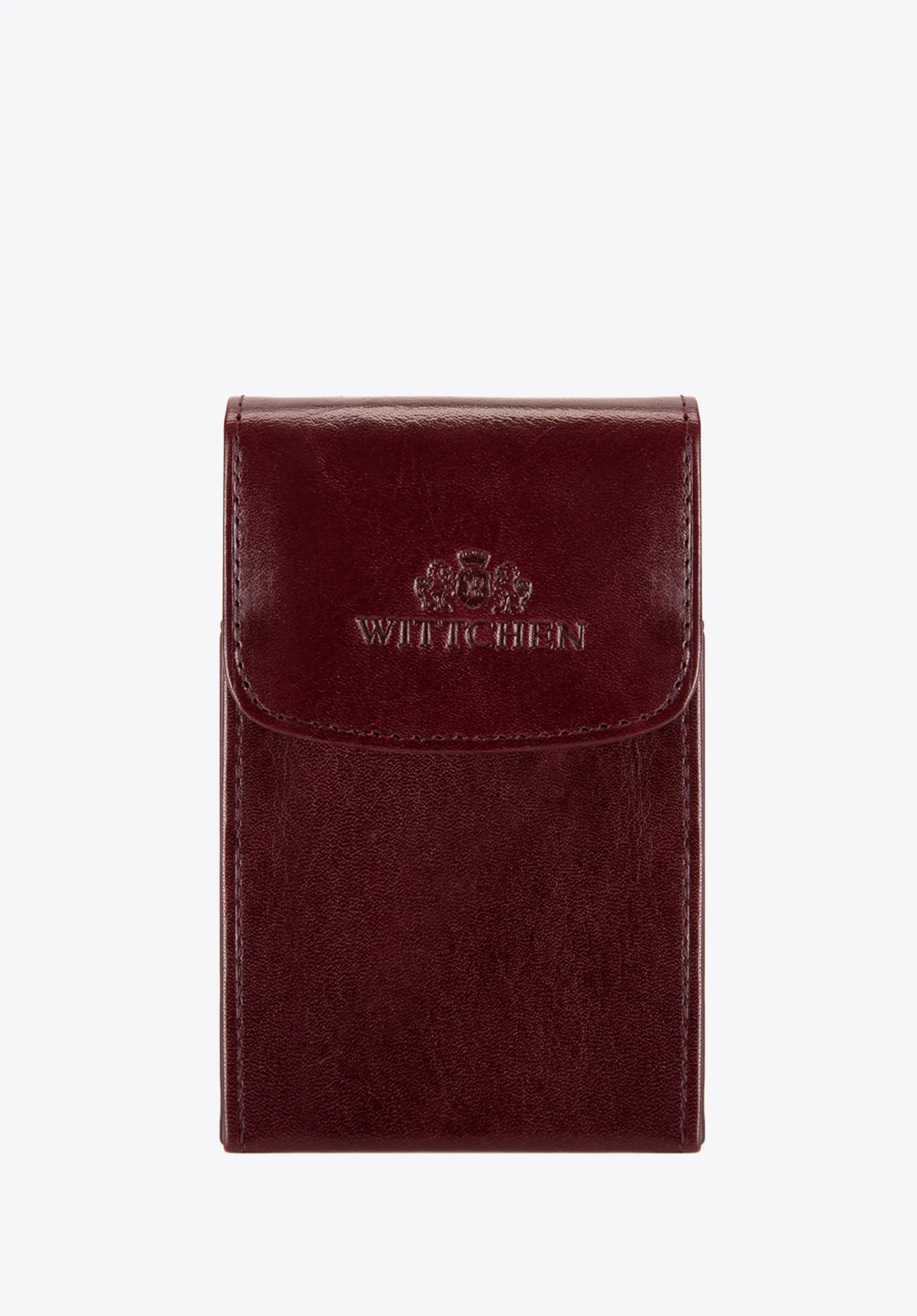 Etui na wizytówki skórzane metalowe