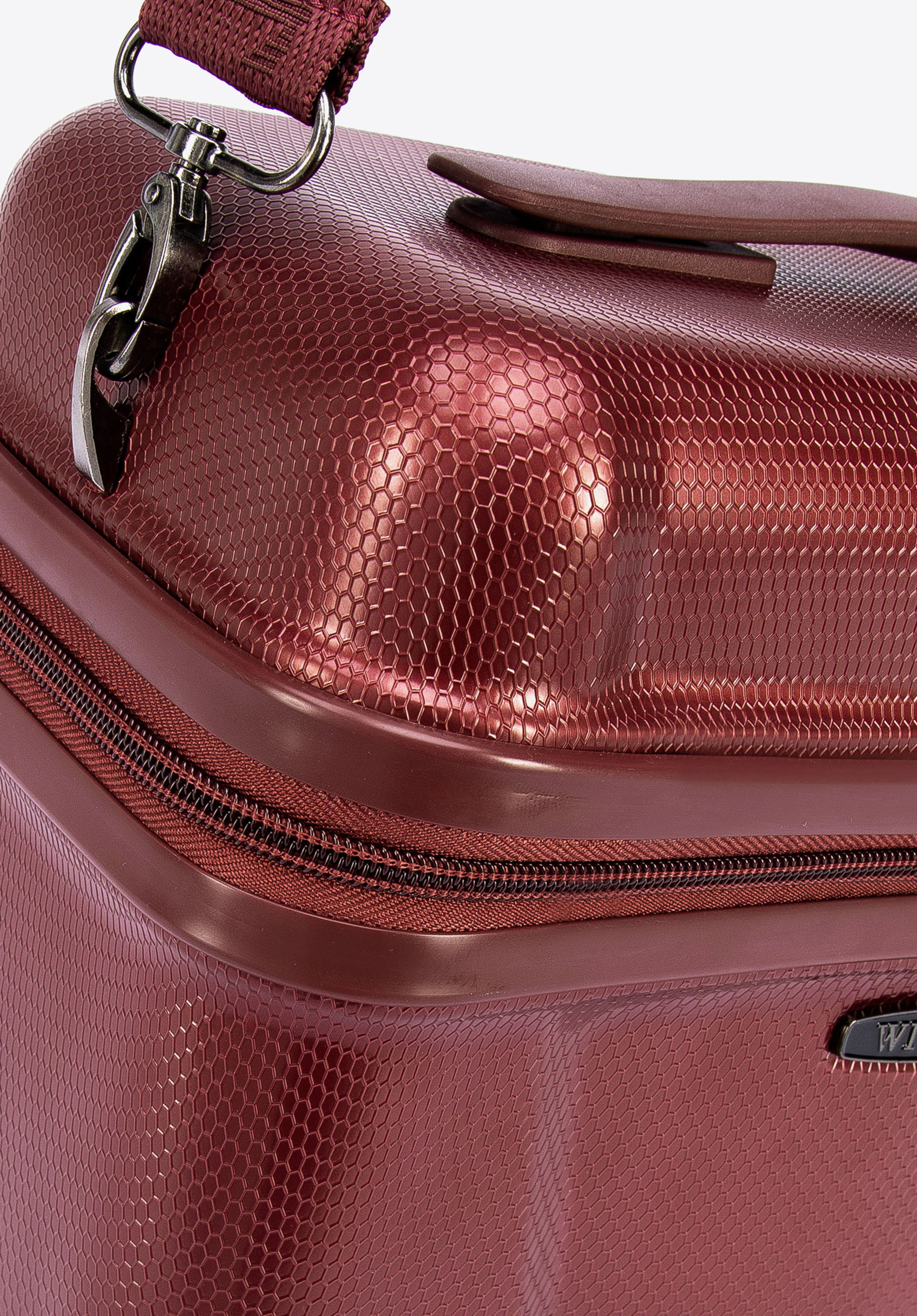 Walizka kabinowa z polikarbonu geometryczna