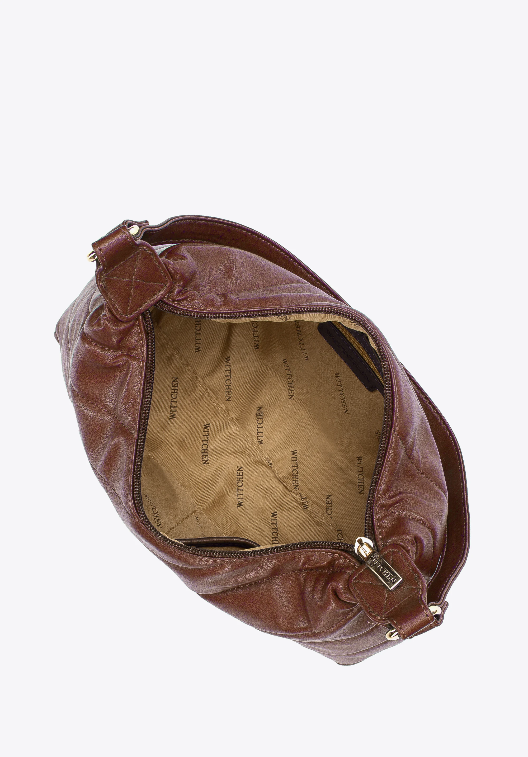 Damska torebka na ramię pikowana trapezowa