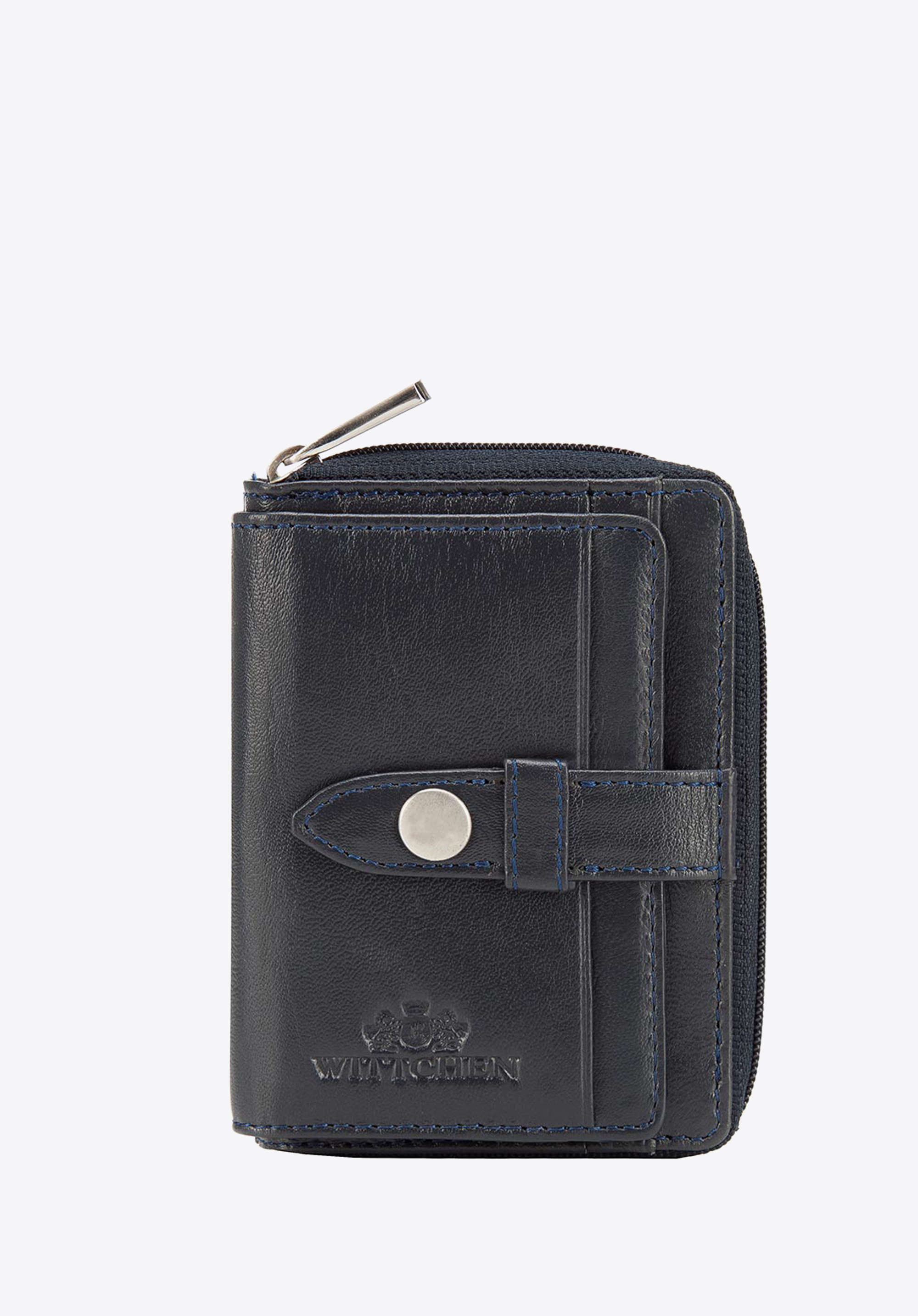 Damski portfelik skórzany z patką