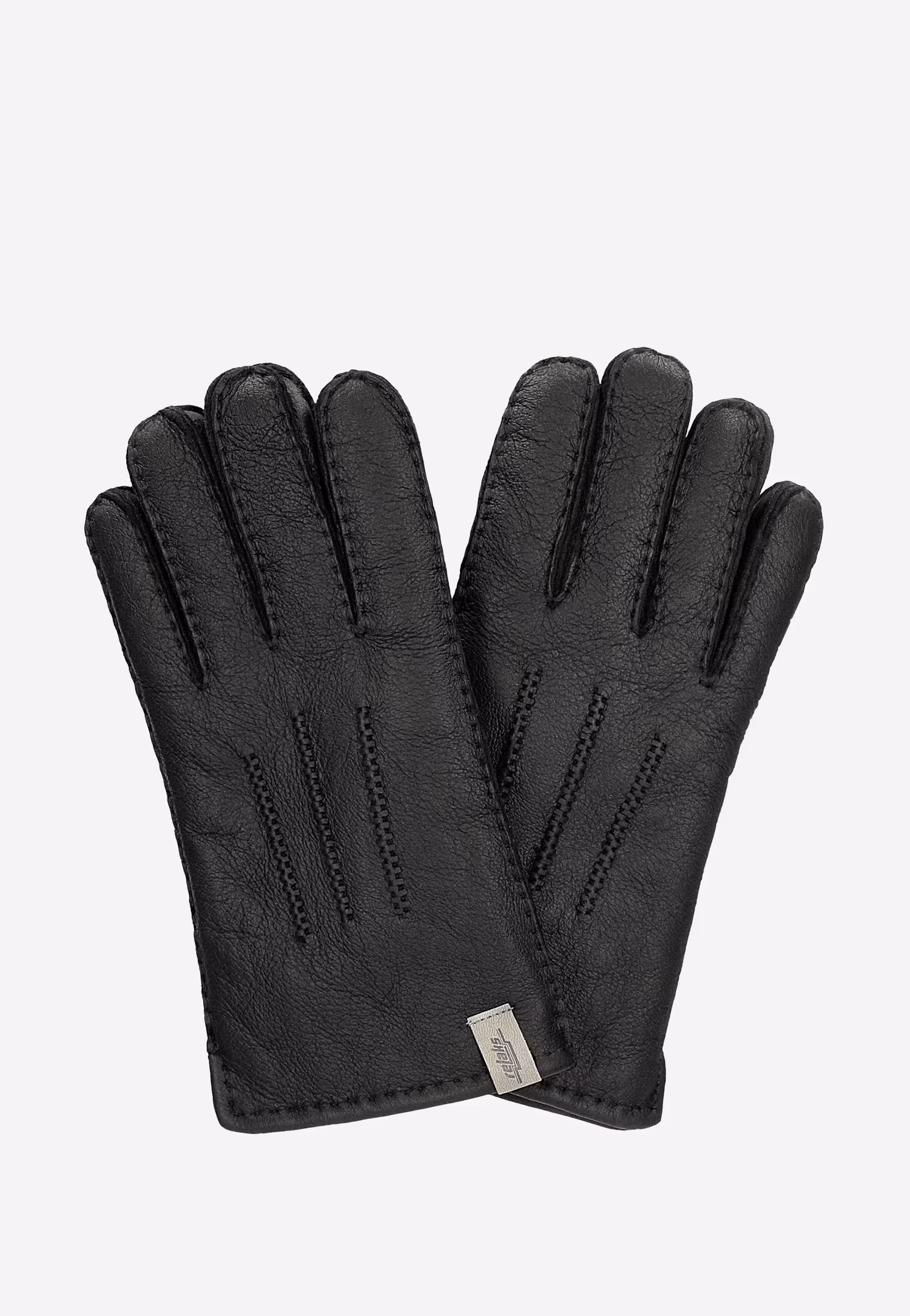 Ciepłe skórzane rękawiczki męskie z kożuchem