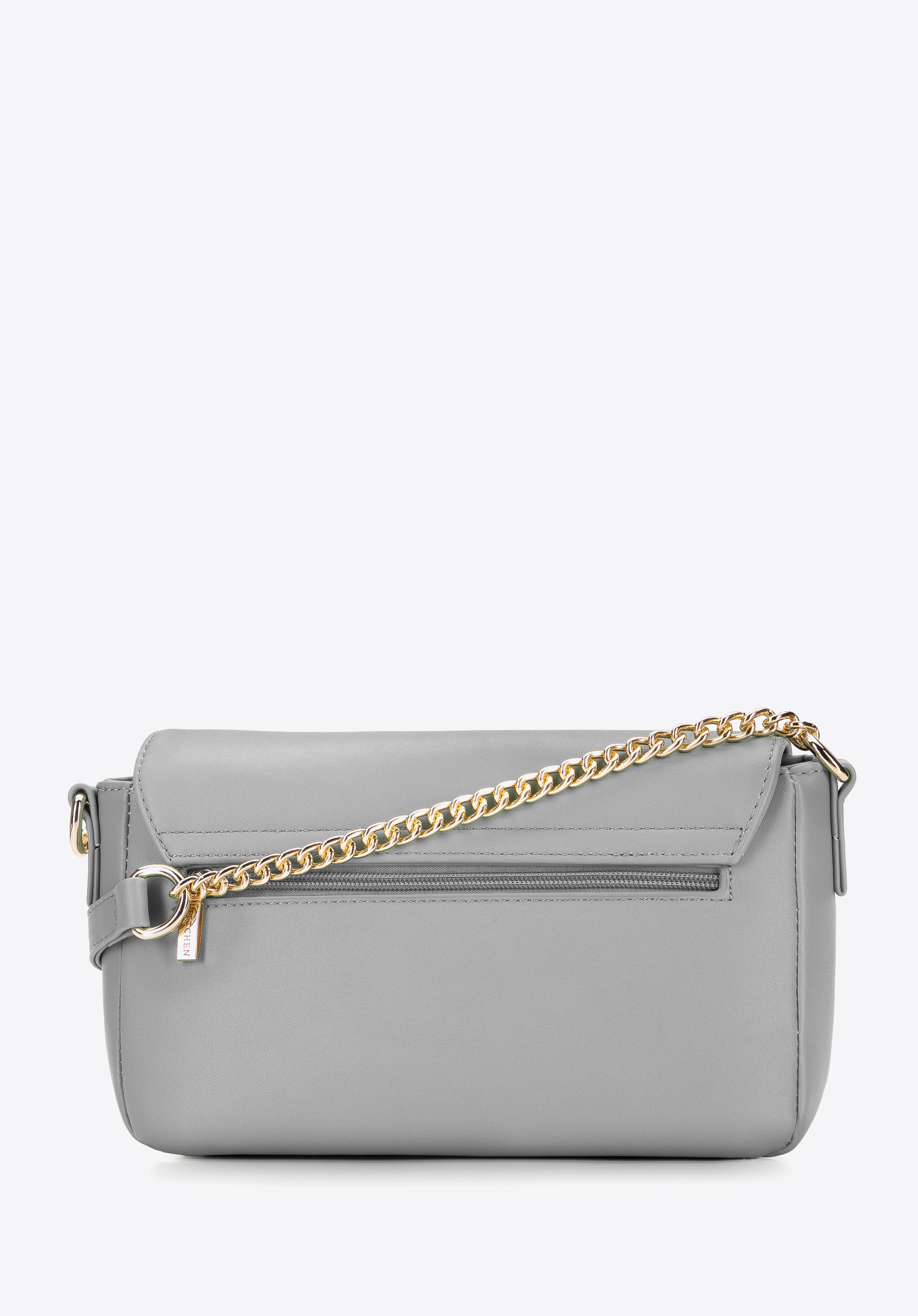 Damska listonoszka z ekoskóry z okrągłą klamrą