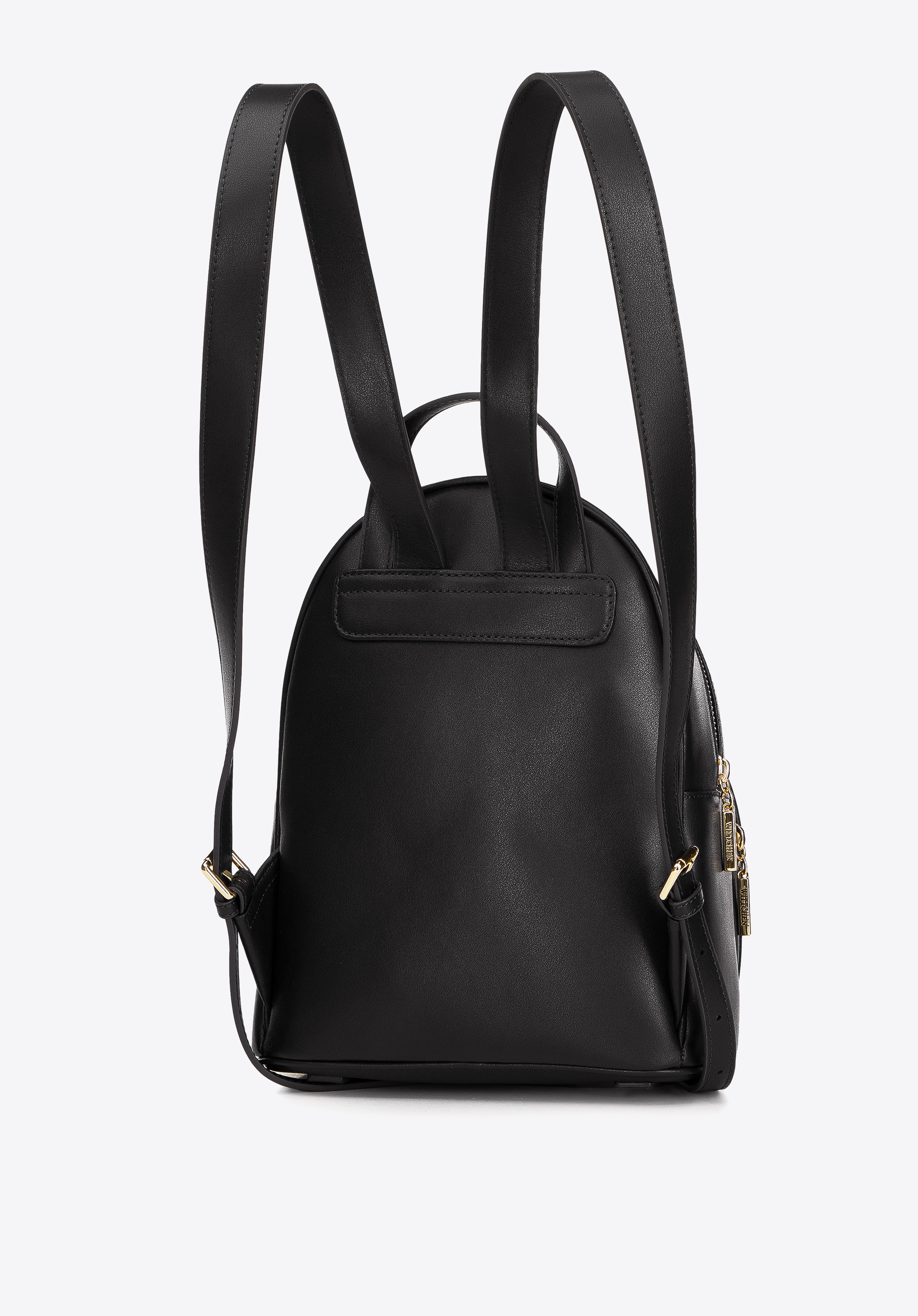 Damski plecak skórzany z pikowanym przodem mały