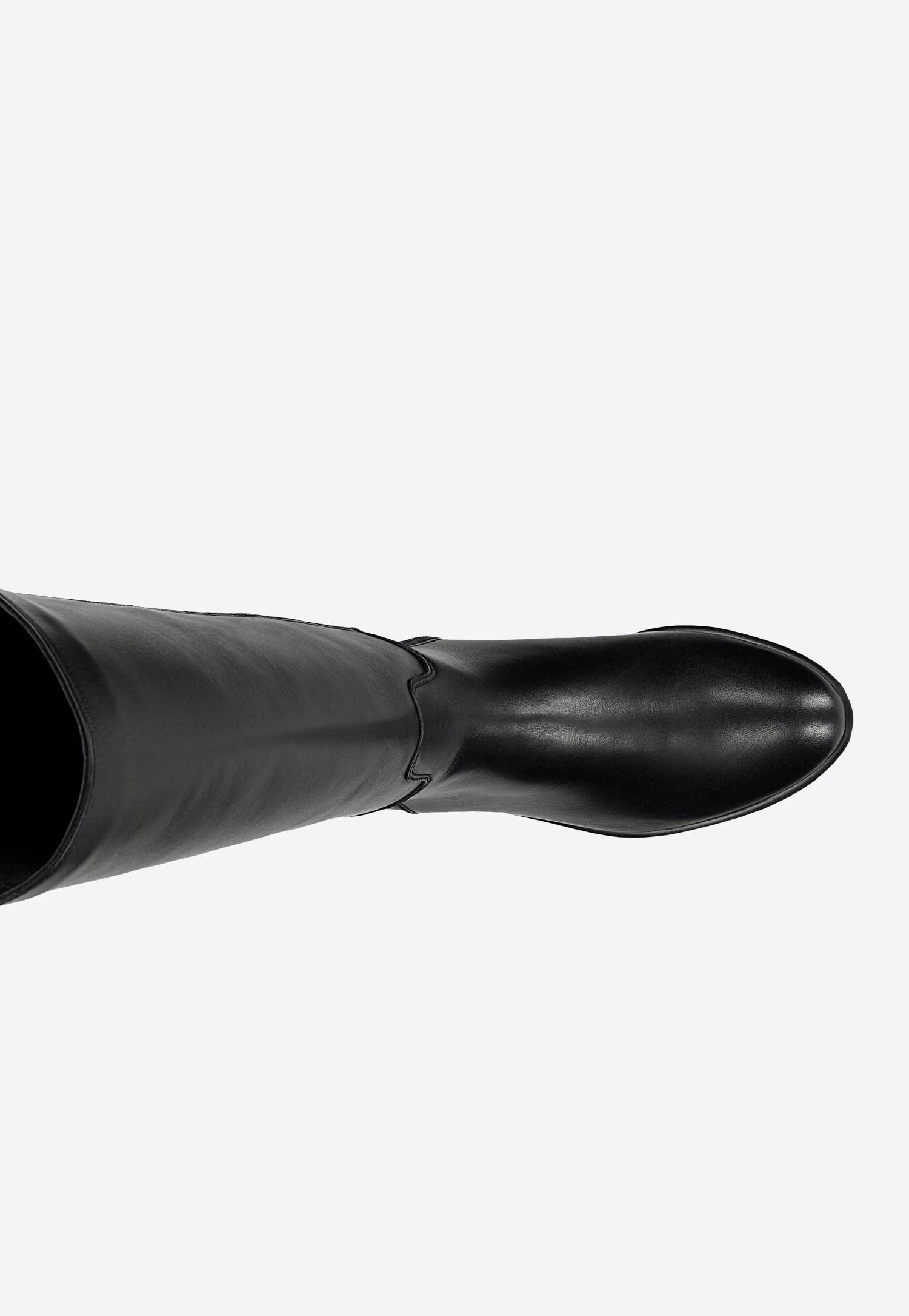 Czarne skórzane kozaki damskie z ociepleniem