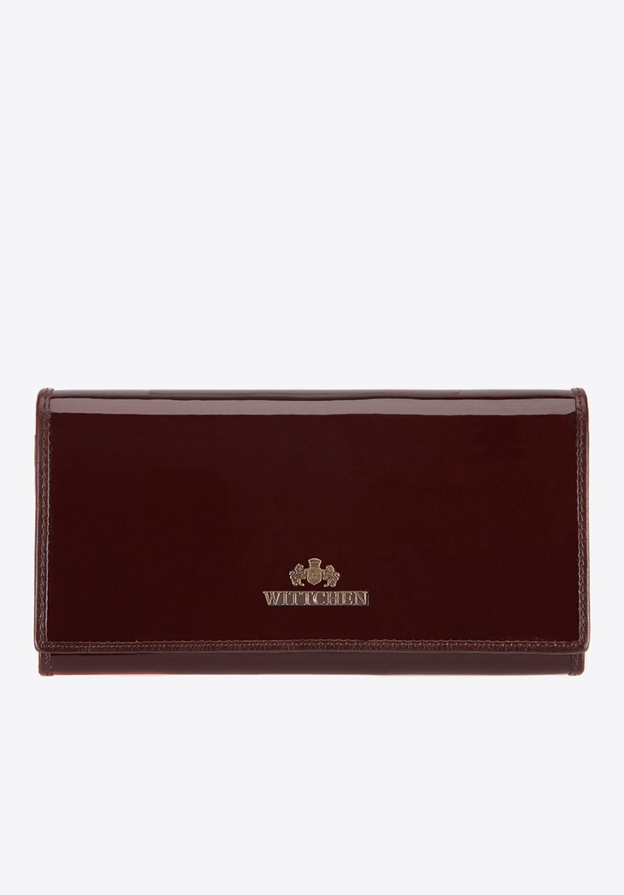 Damski portfel ze skóry lakierowany poziomy