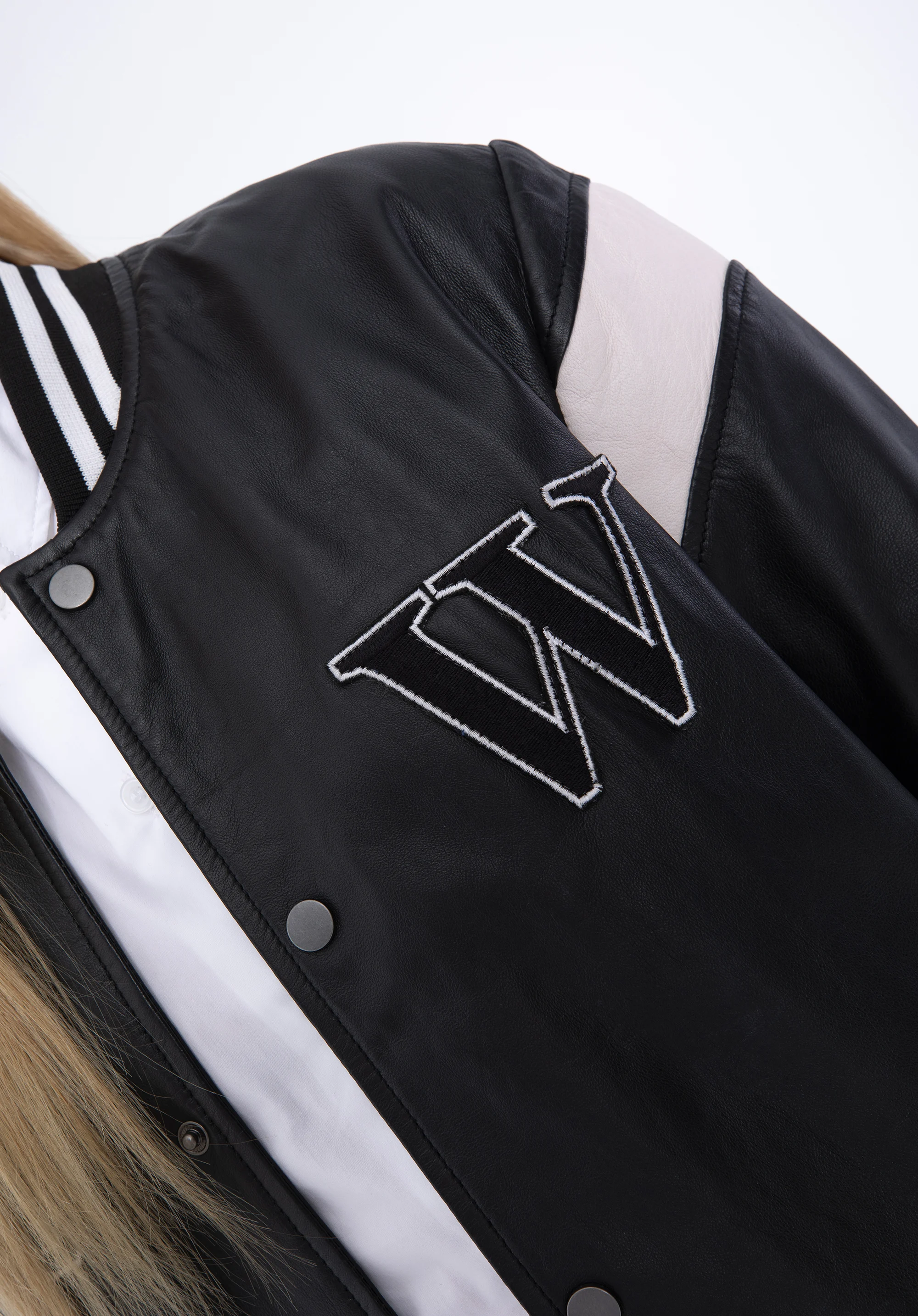 Kurtka bejsbolówka skórzana uniseks