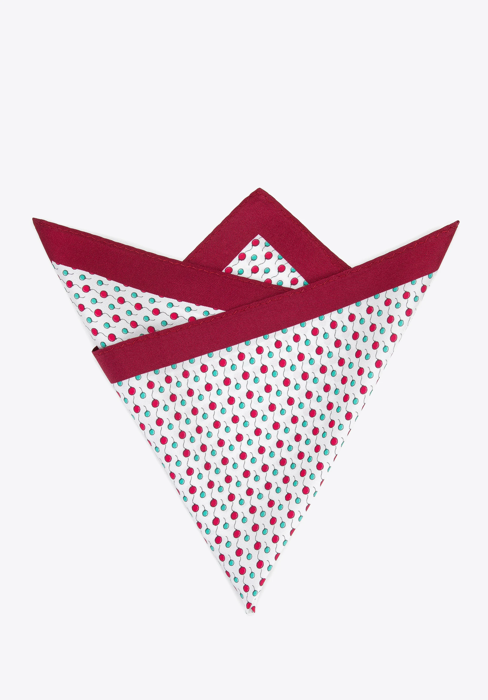 Poszetka jedwabna we wzory