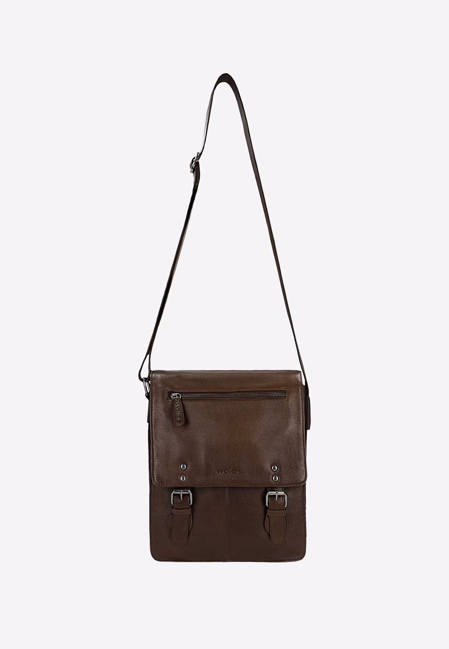 Brązowa skórzana torba na ramię