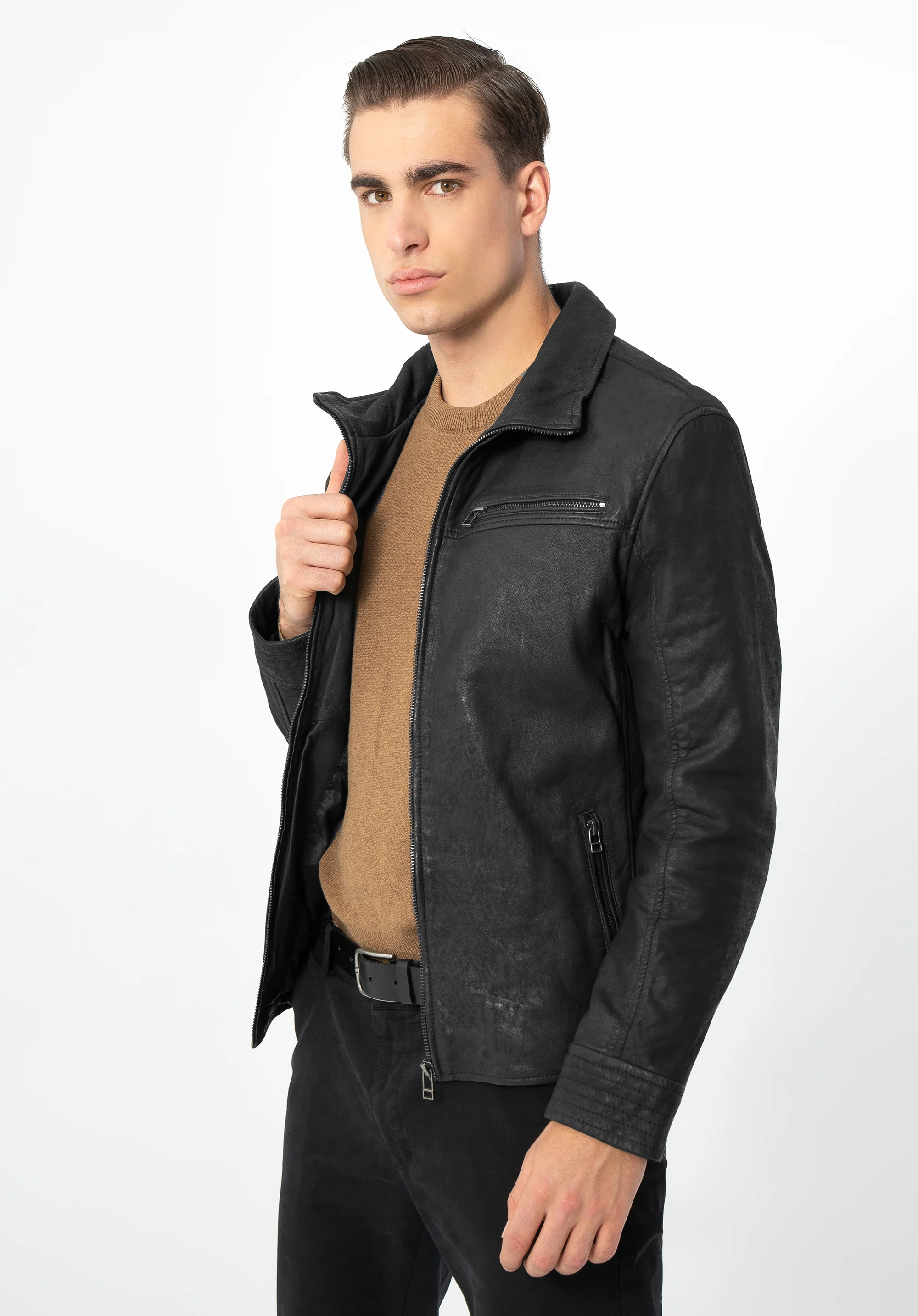 Męska kurtka z miękkiej skóry