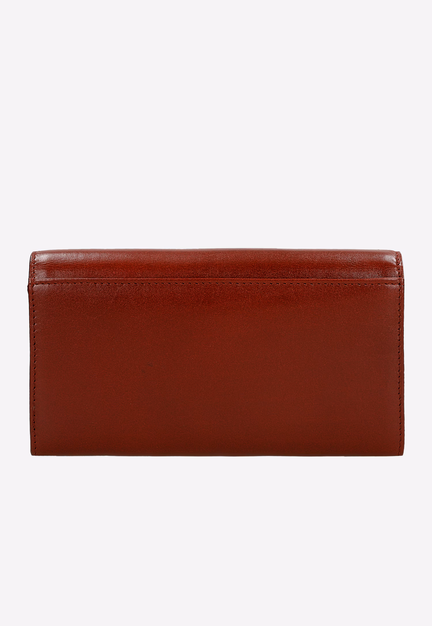 Duży czerwony portfel z lakierowanej skóry z lekko metalicznym połyskiem