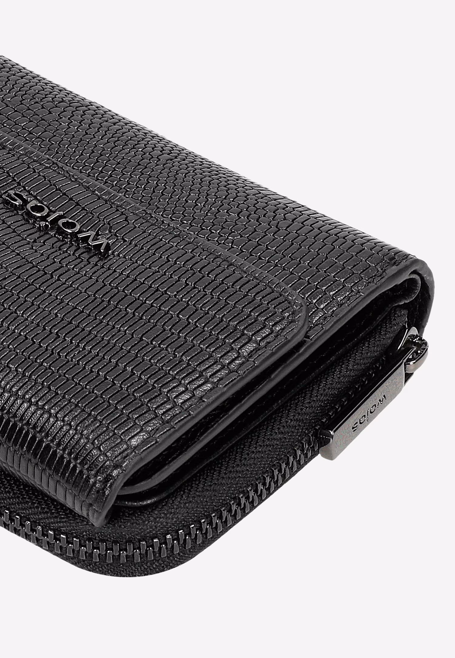 Mały czerwony portfel damski ze skóry licowej