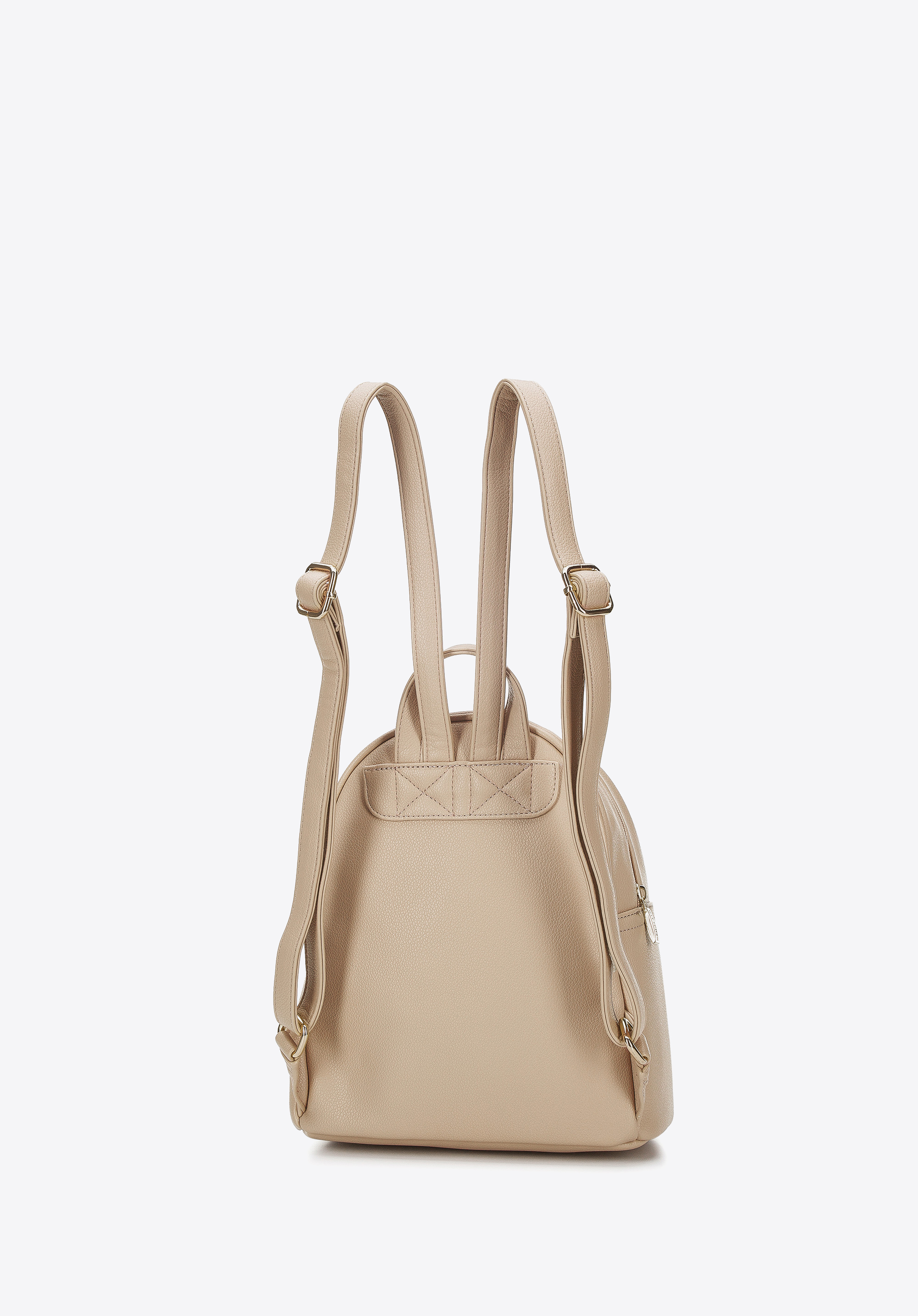 Damski plecak z ekoskóry z plecionką