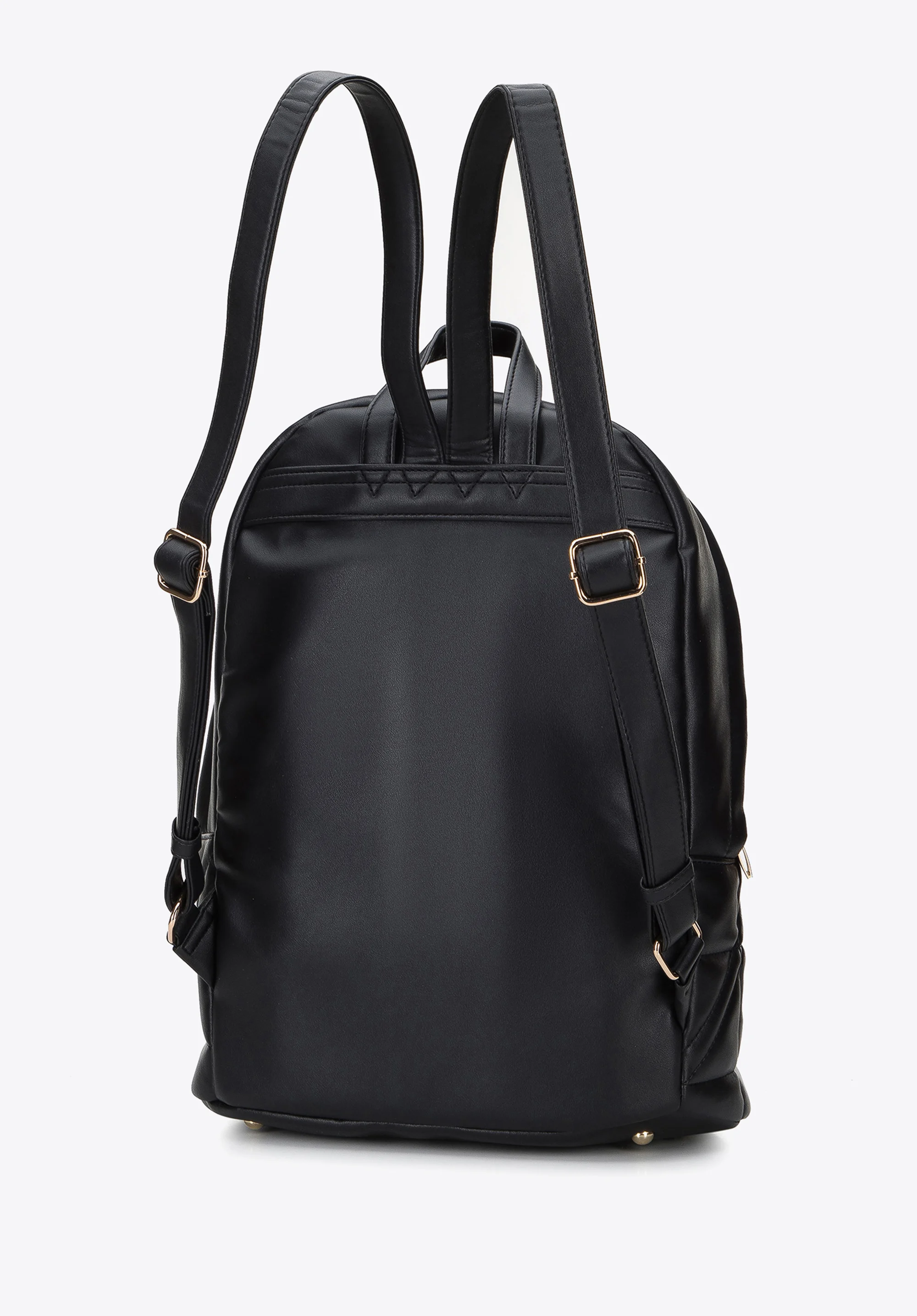 Damski plecak z pikowanej ekoskóry duży