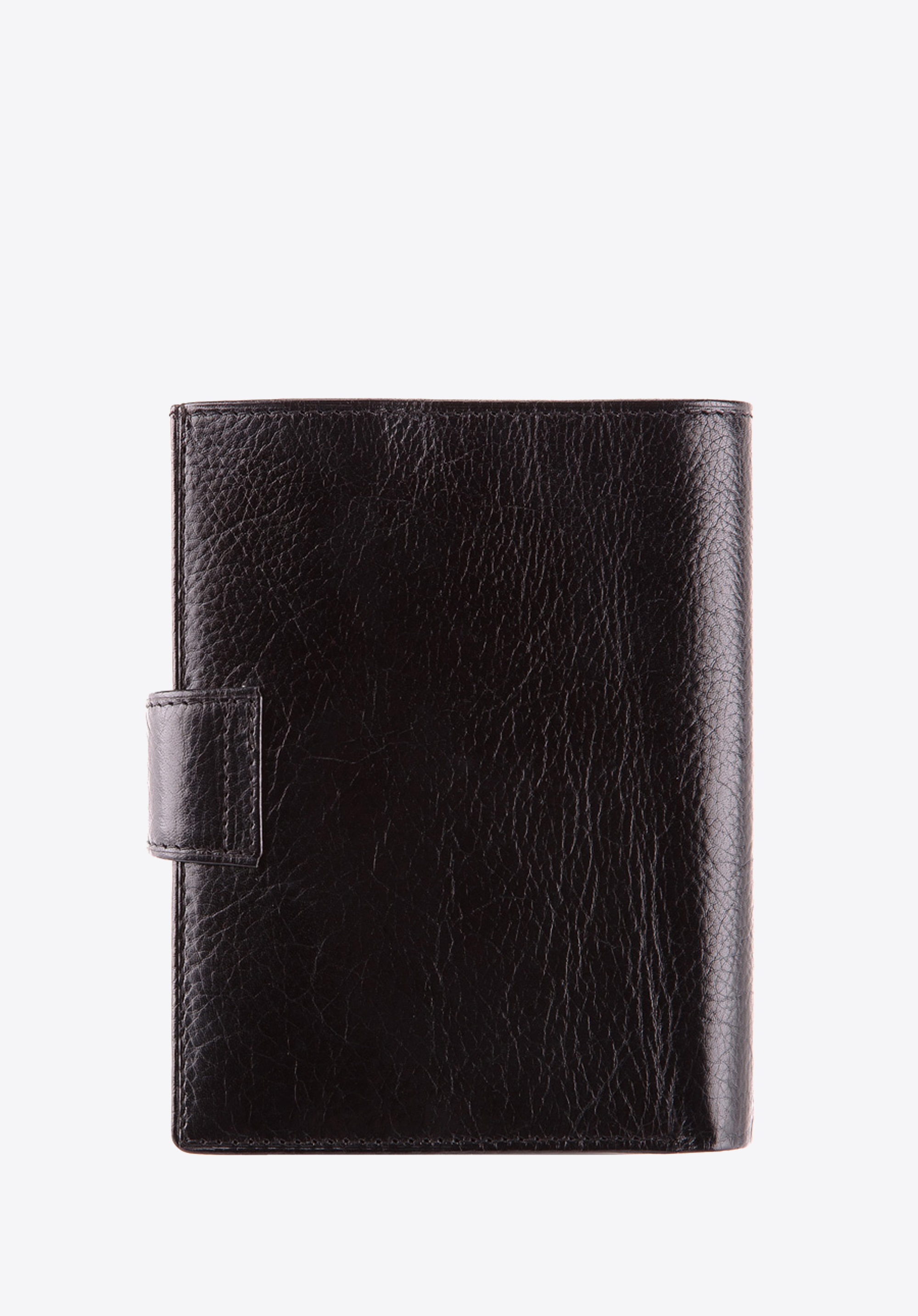 Damski portfel skórzany z przezroczystą kieszenią