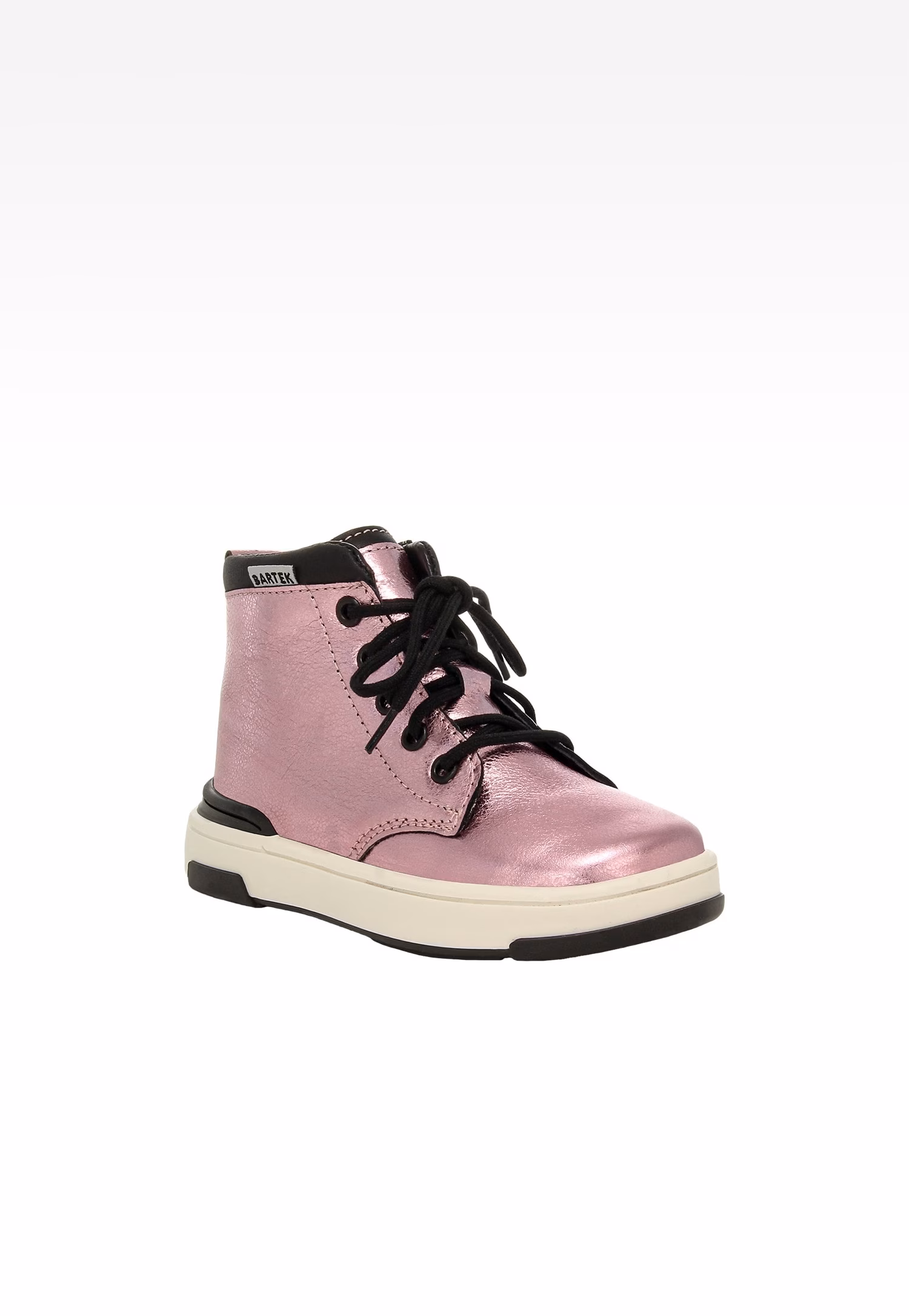 Błękitno-białe skórzane trampki BARTEK 1112104