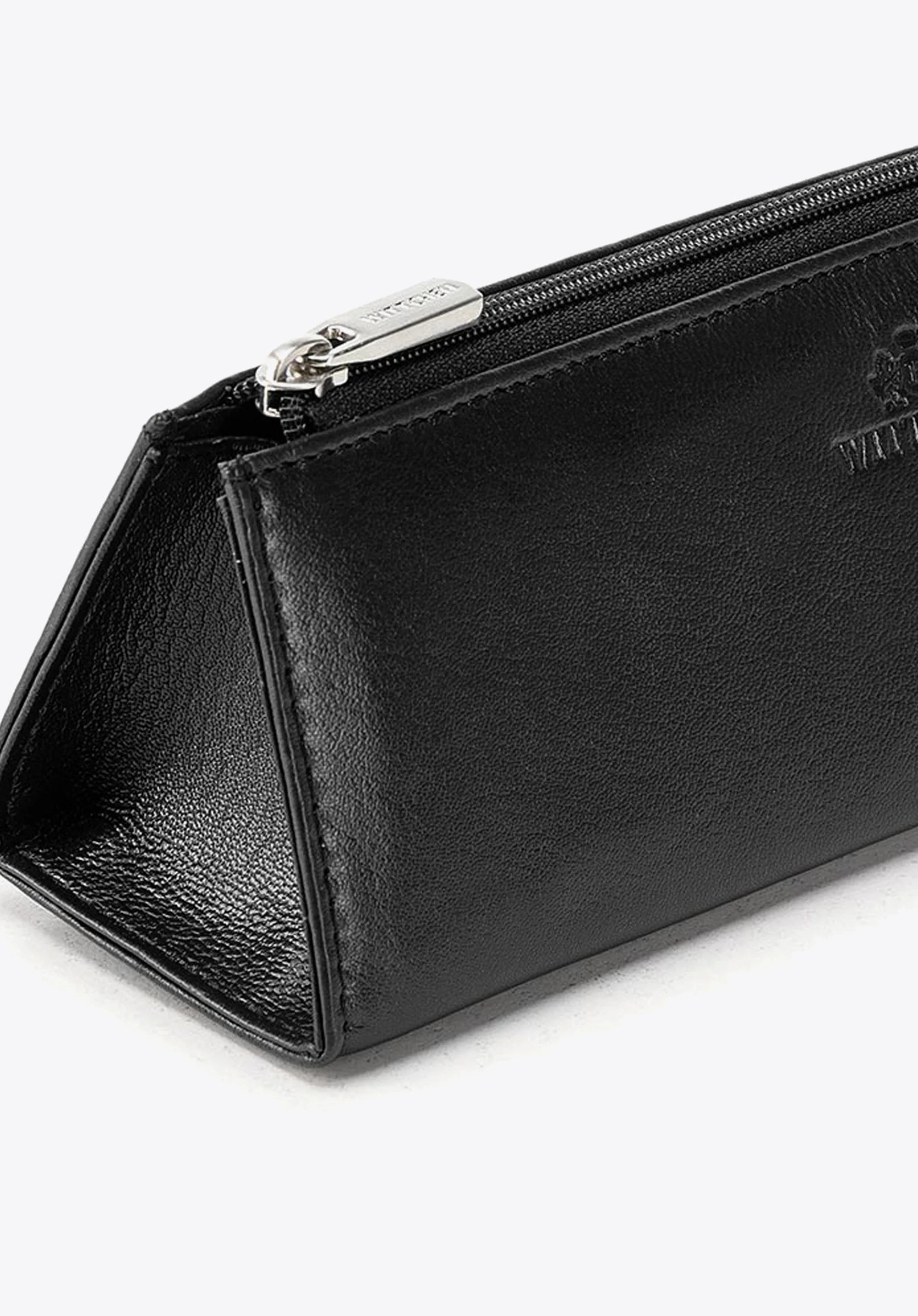 Etui na okulary ze skóry trójkątne