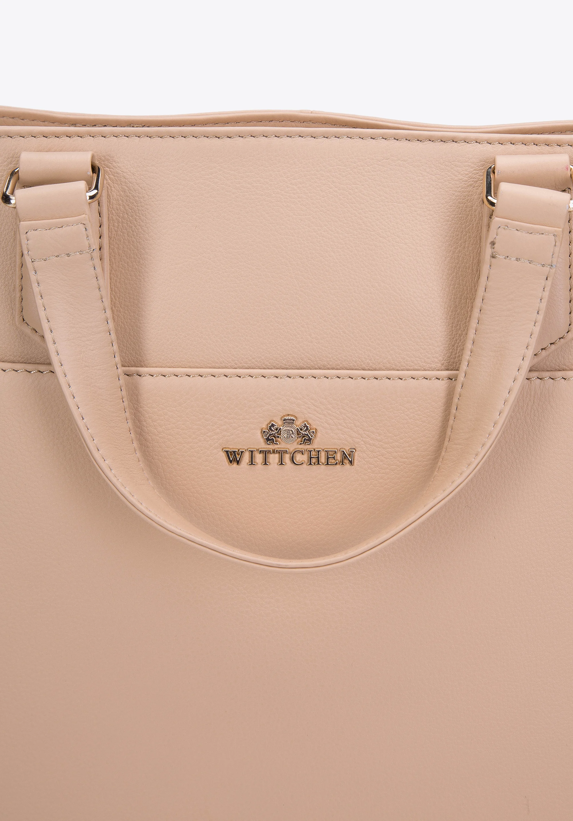 Torebka kuferek ze skóry naturalnej pionowa