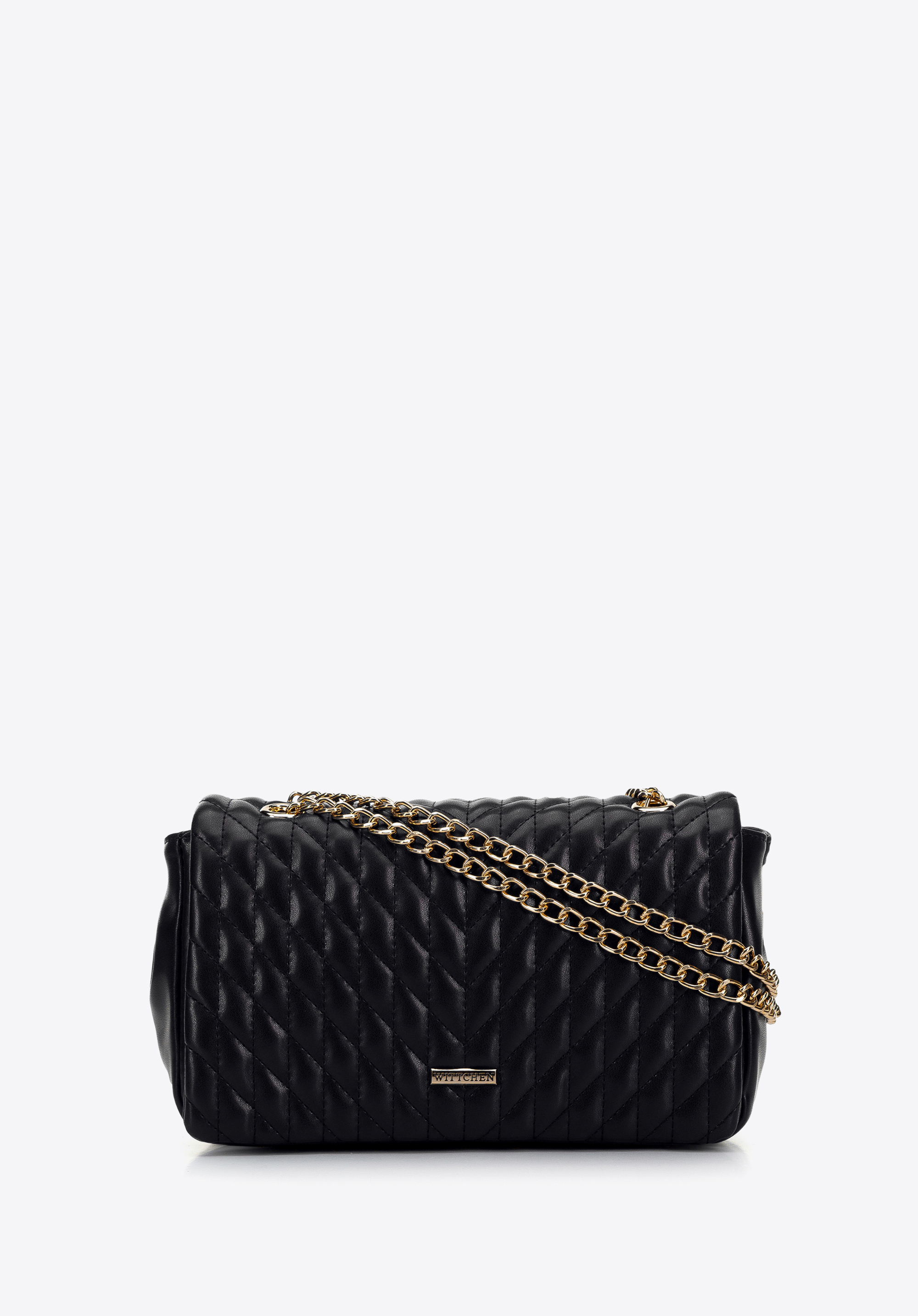 Damska torebka pikowana w jodełkę