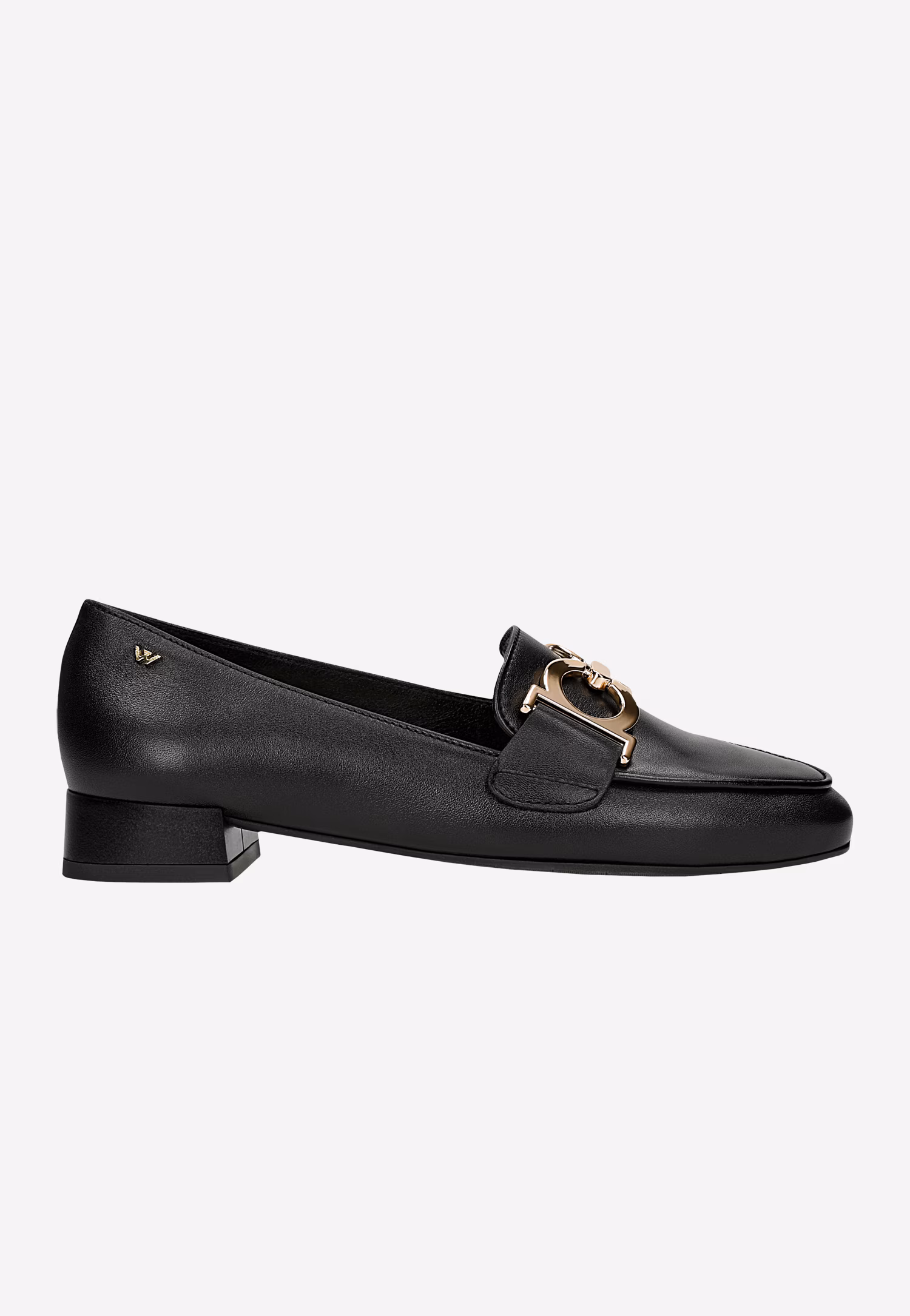 Brązowe wsuwane półbuty na obcasie