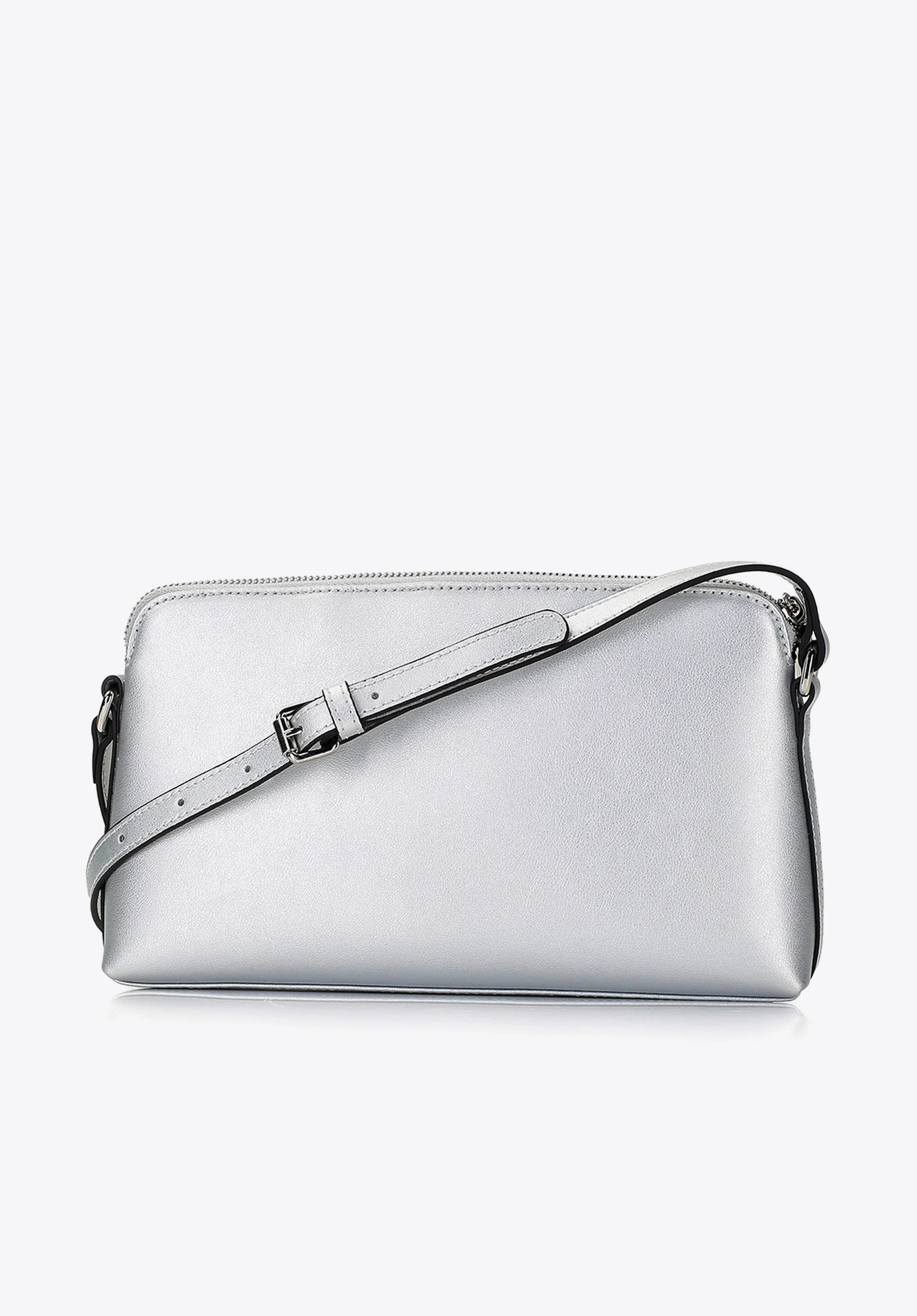 Damska listonoszka ze skóry metaliczna