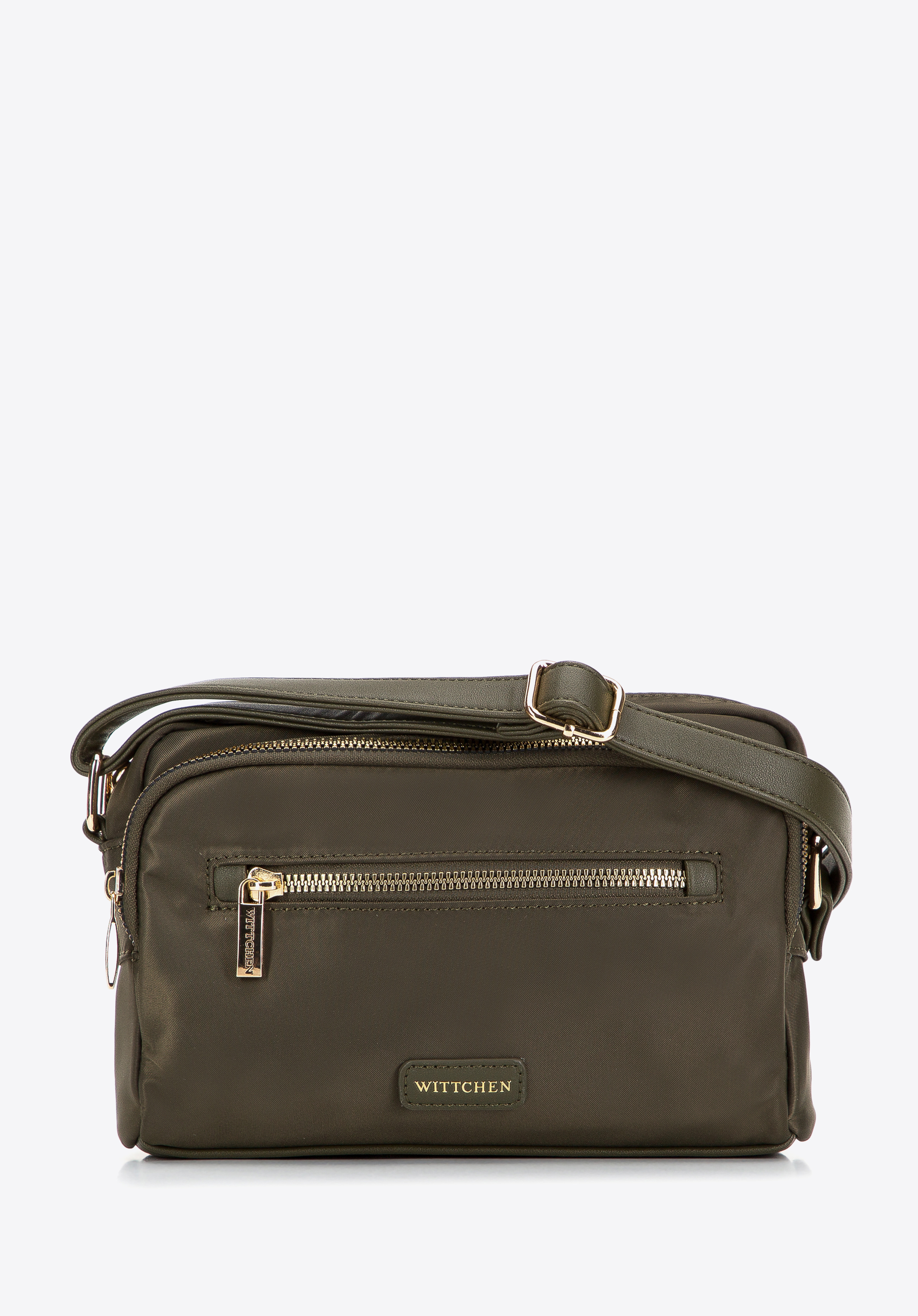 Damska listonoszka z nylonu ze wstawkami z ekoskóry