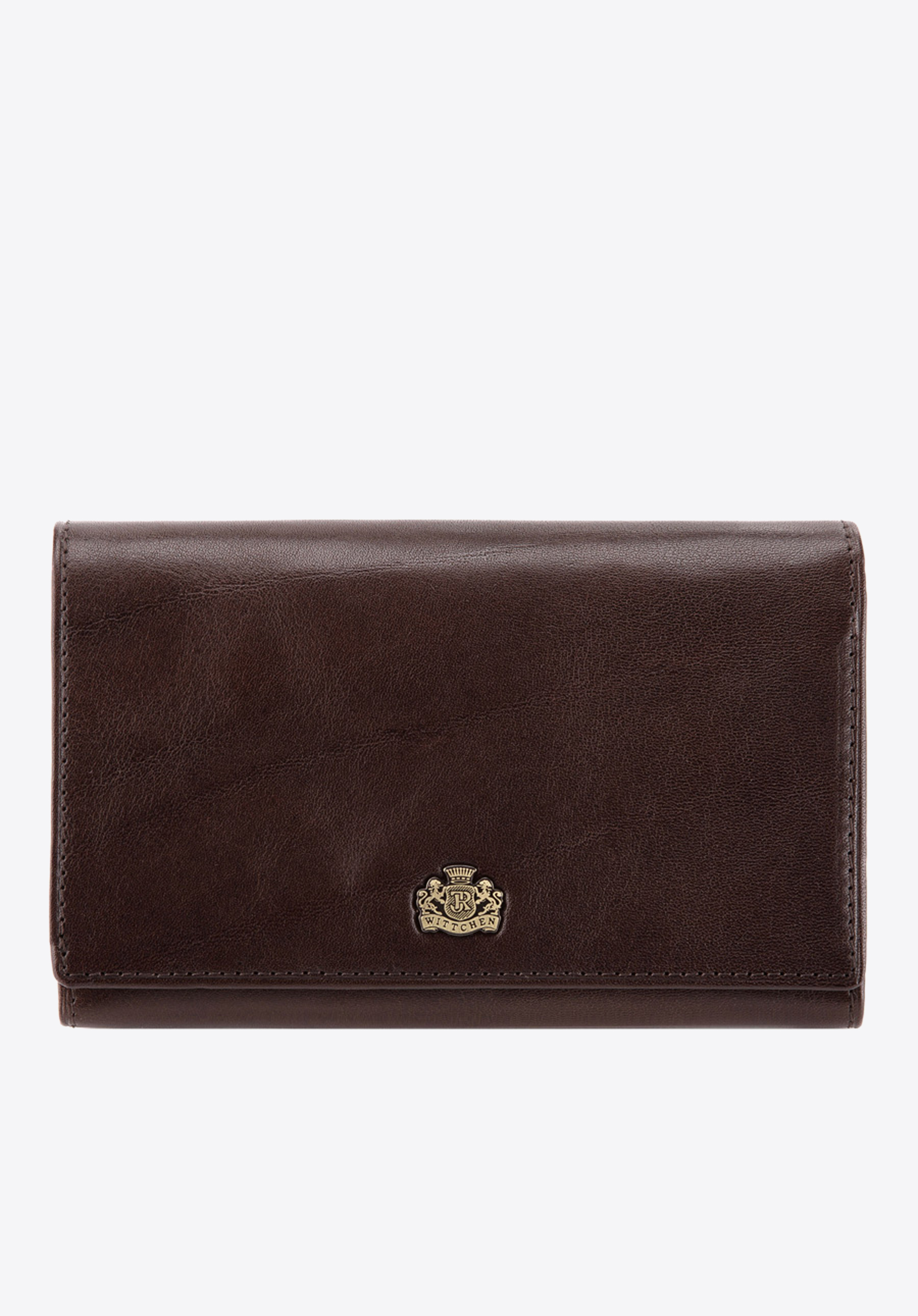 Damski portfel skórzany z herbem średni