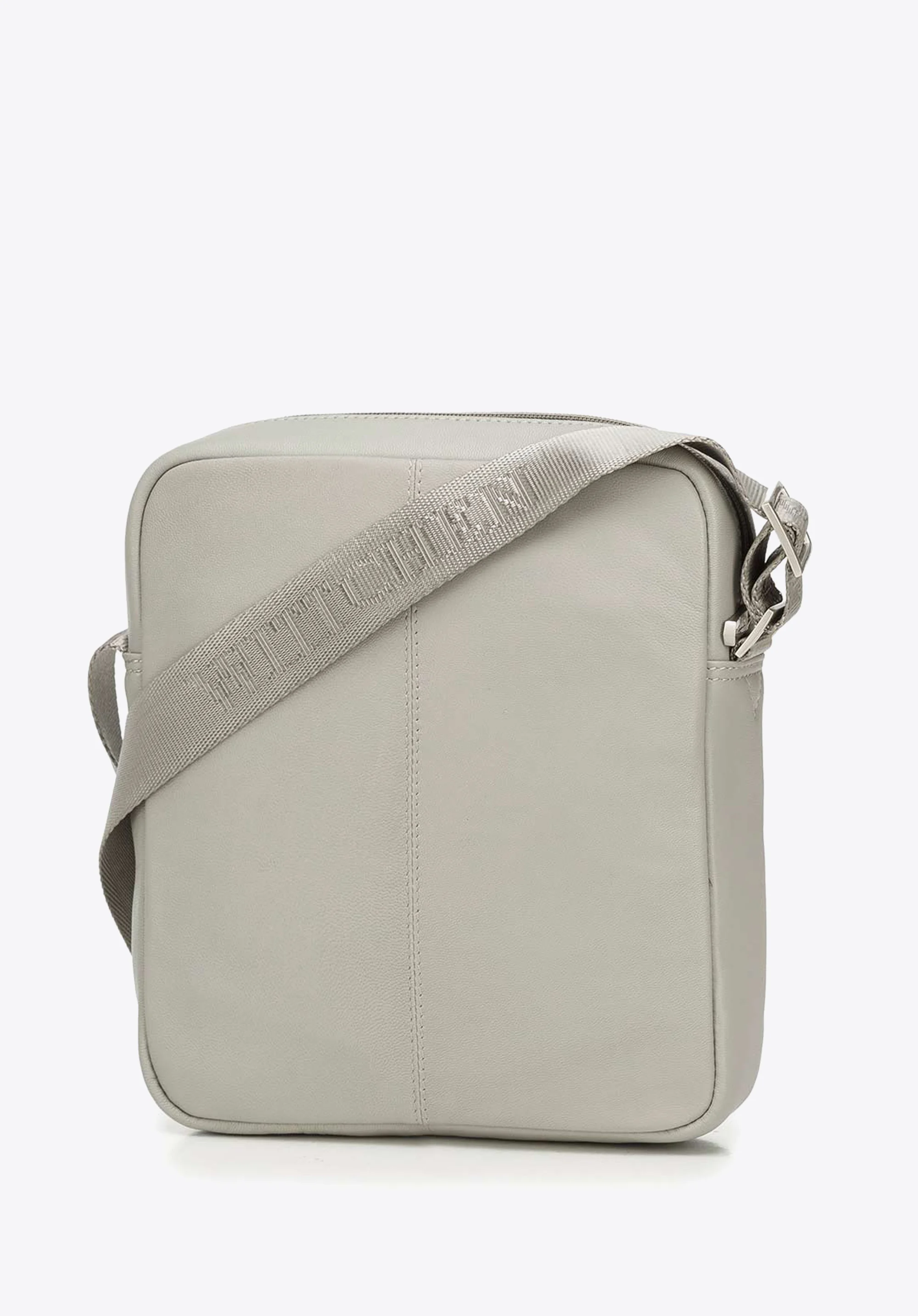 Męska listonoszka skórzana stębnowana mała