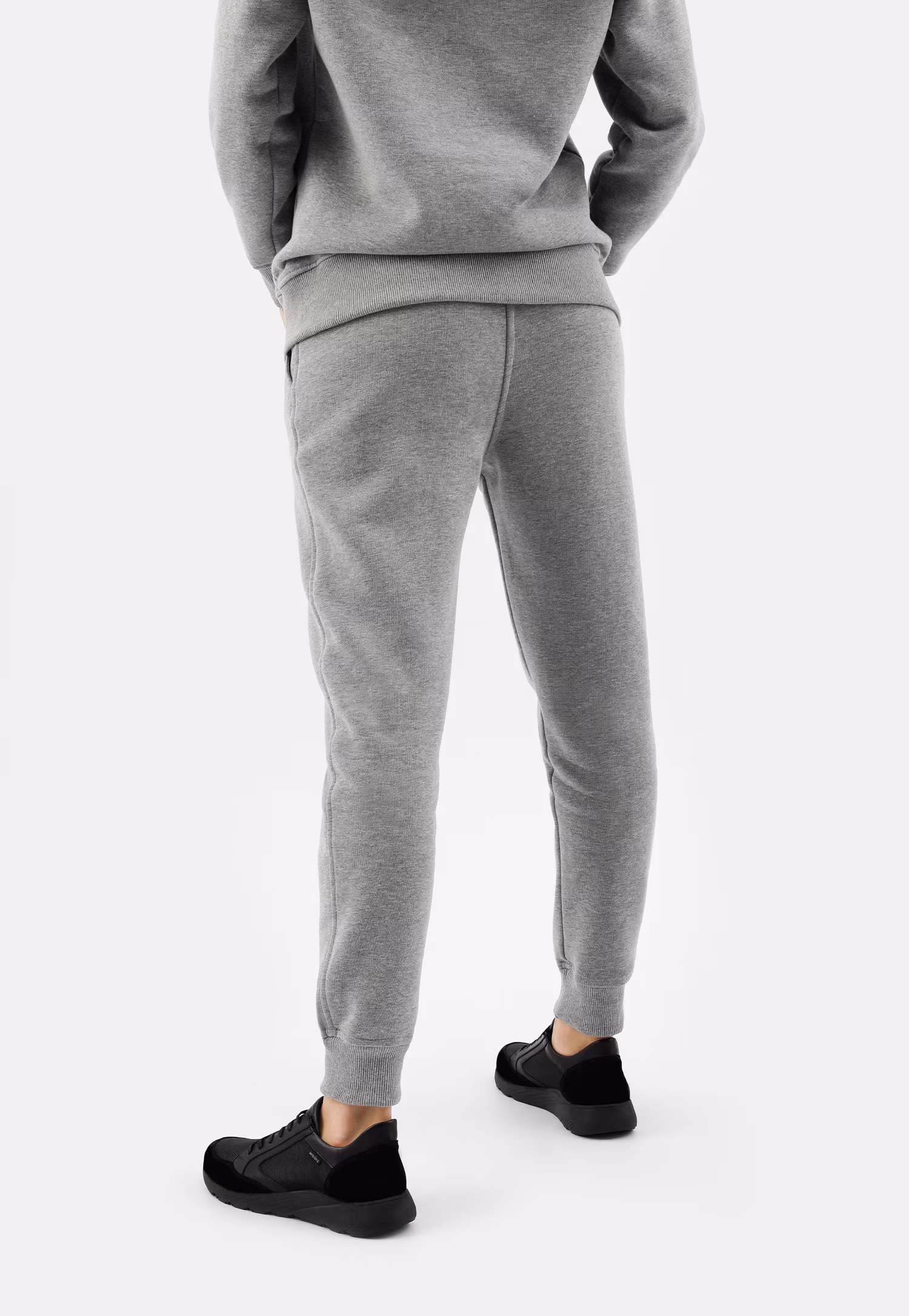 Popielate spodnie dresowe damskie bawełniane