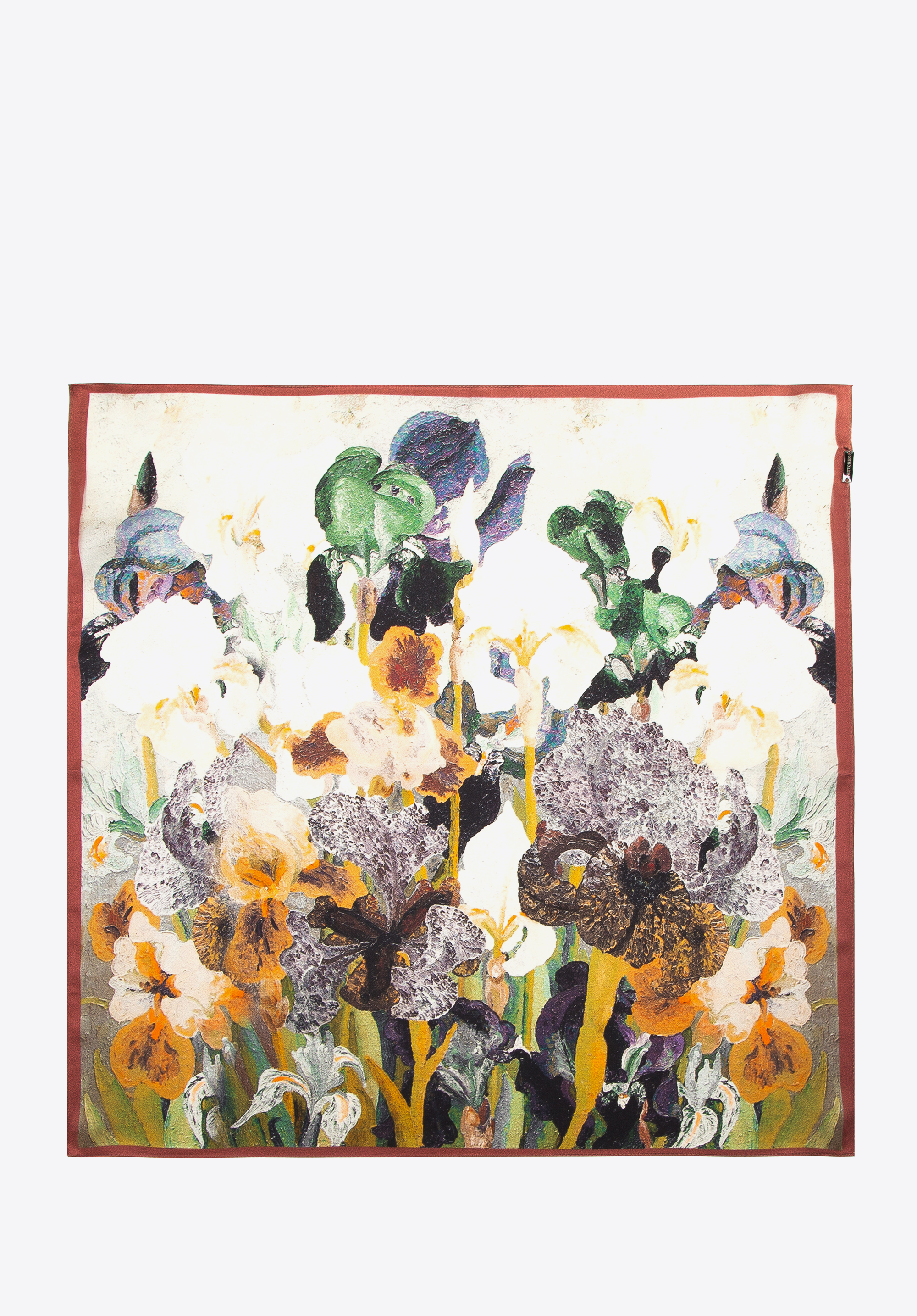 Damska apaszka jedwabna we wzory