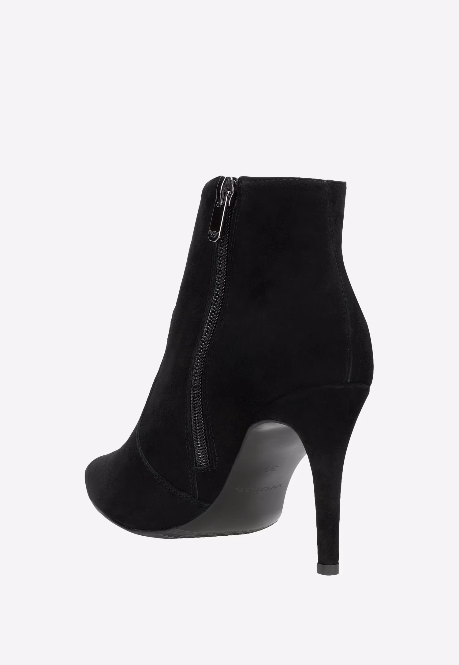 Czarne welurowe botki damskie na szpilce idealne na jesień