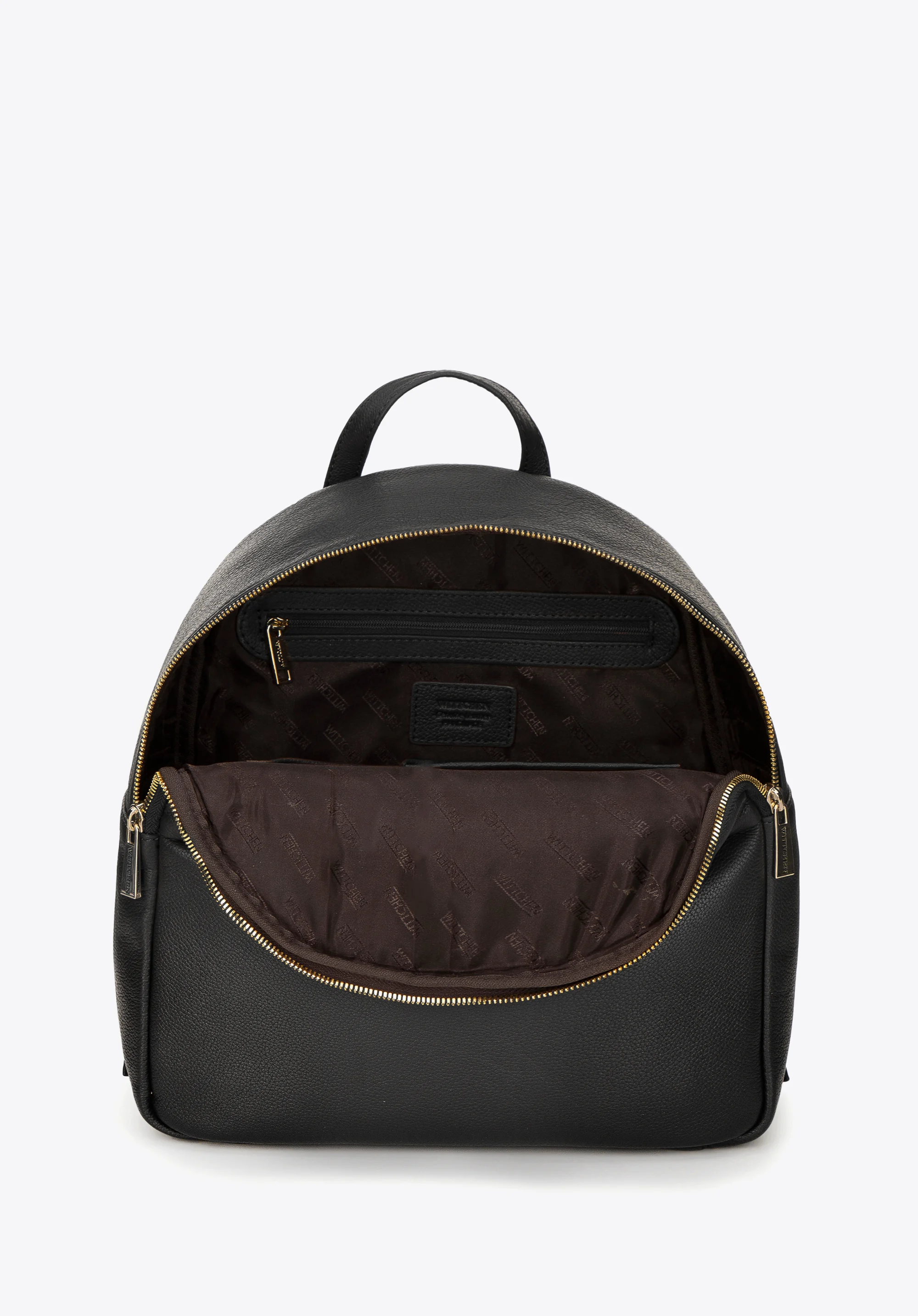 Damski plecak skórzany z przeszyciami