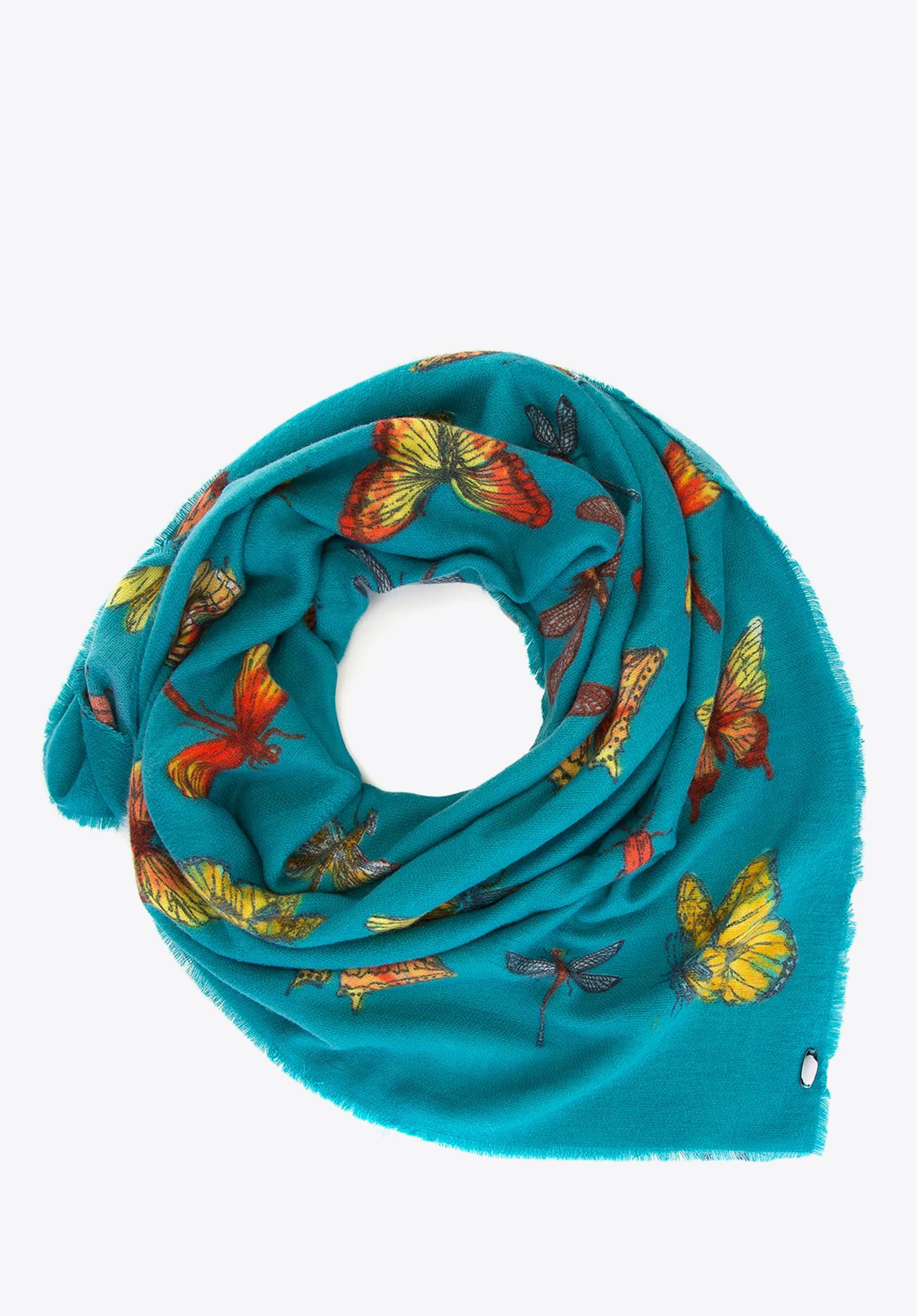 Damski szal we wzór motyli