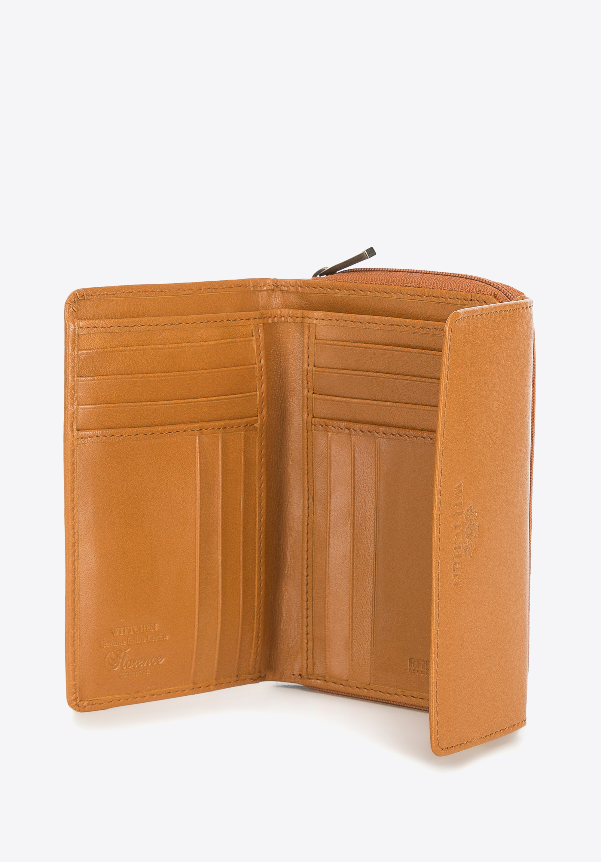 Damski portfel ze skóry poziomy