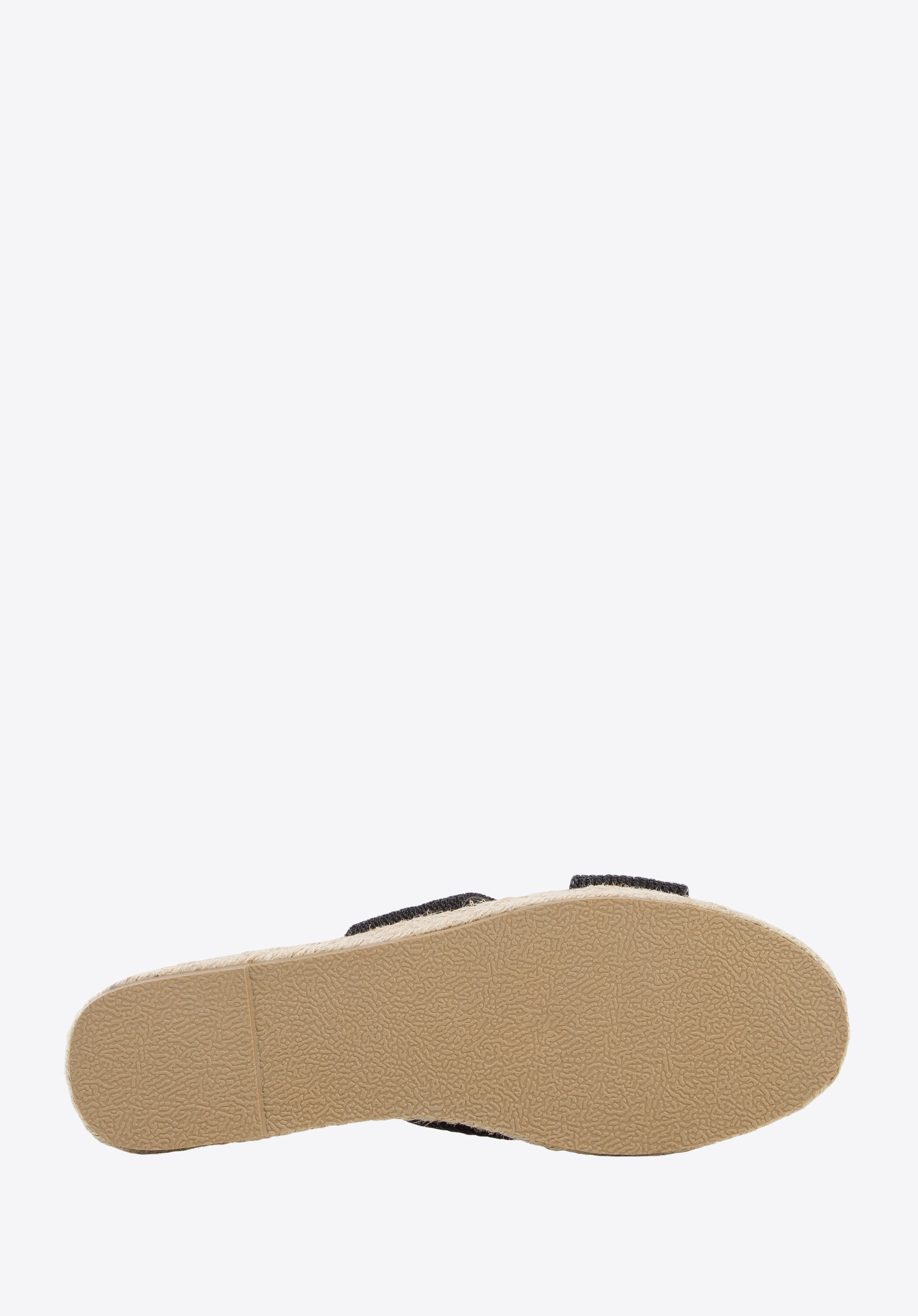 Damskie klapki na słomkowej podeszwie