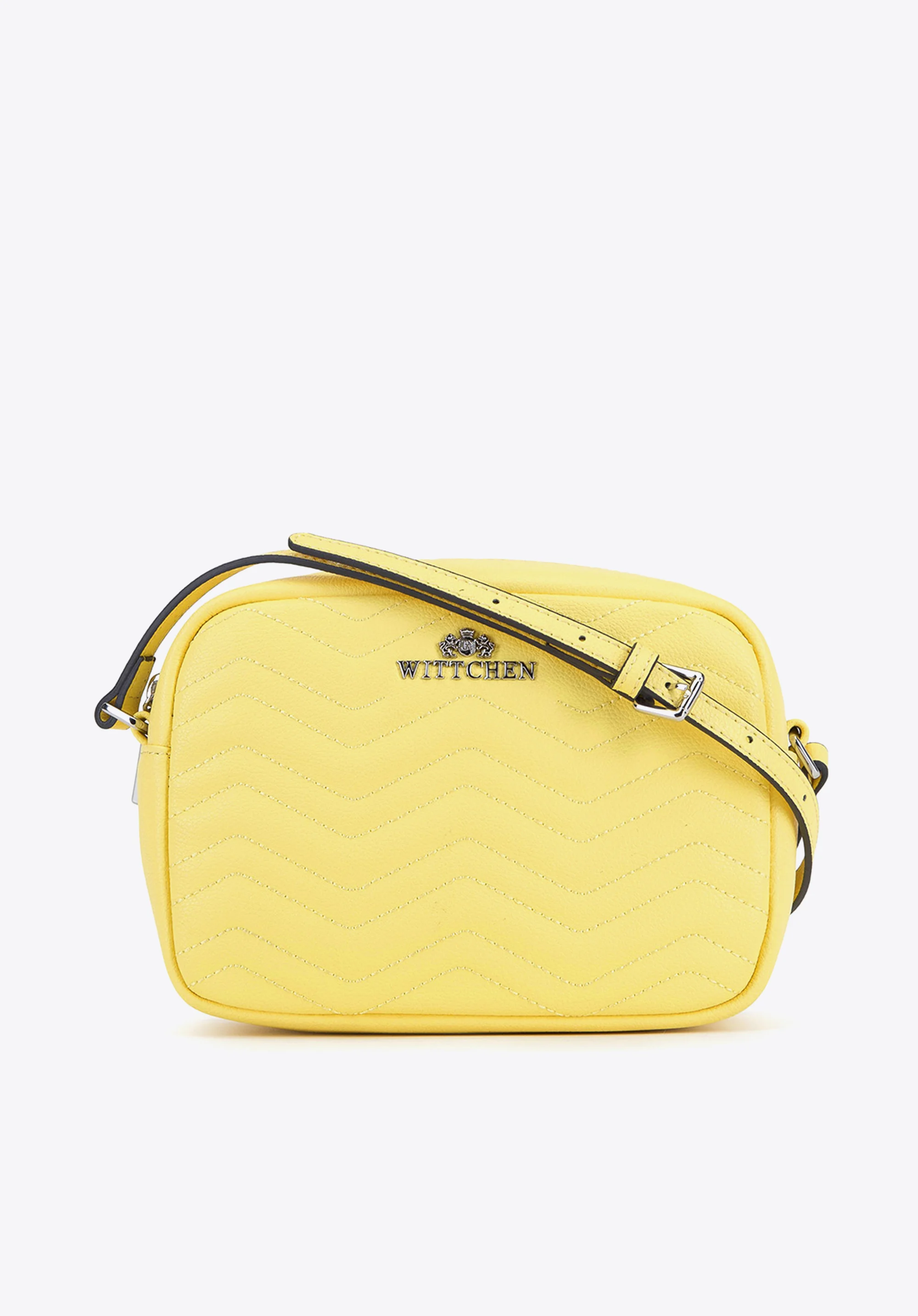 Damska listonoszka skórzana w zygzaki