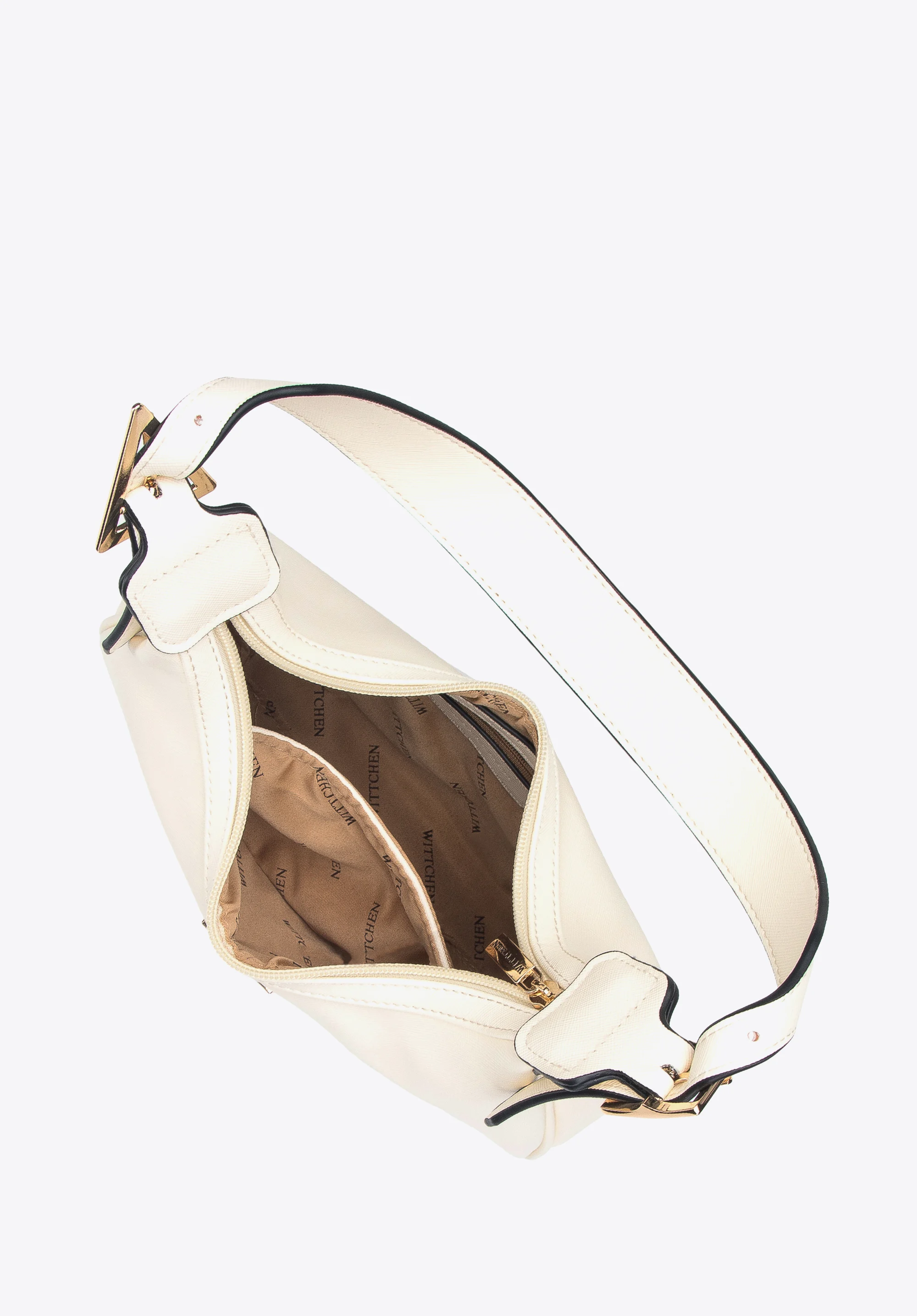 Torebka baguette z geometrycznymi klamrami