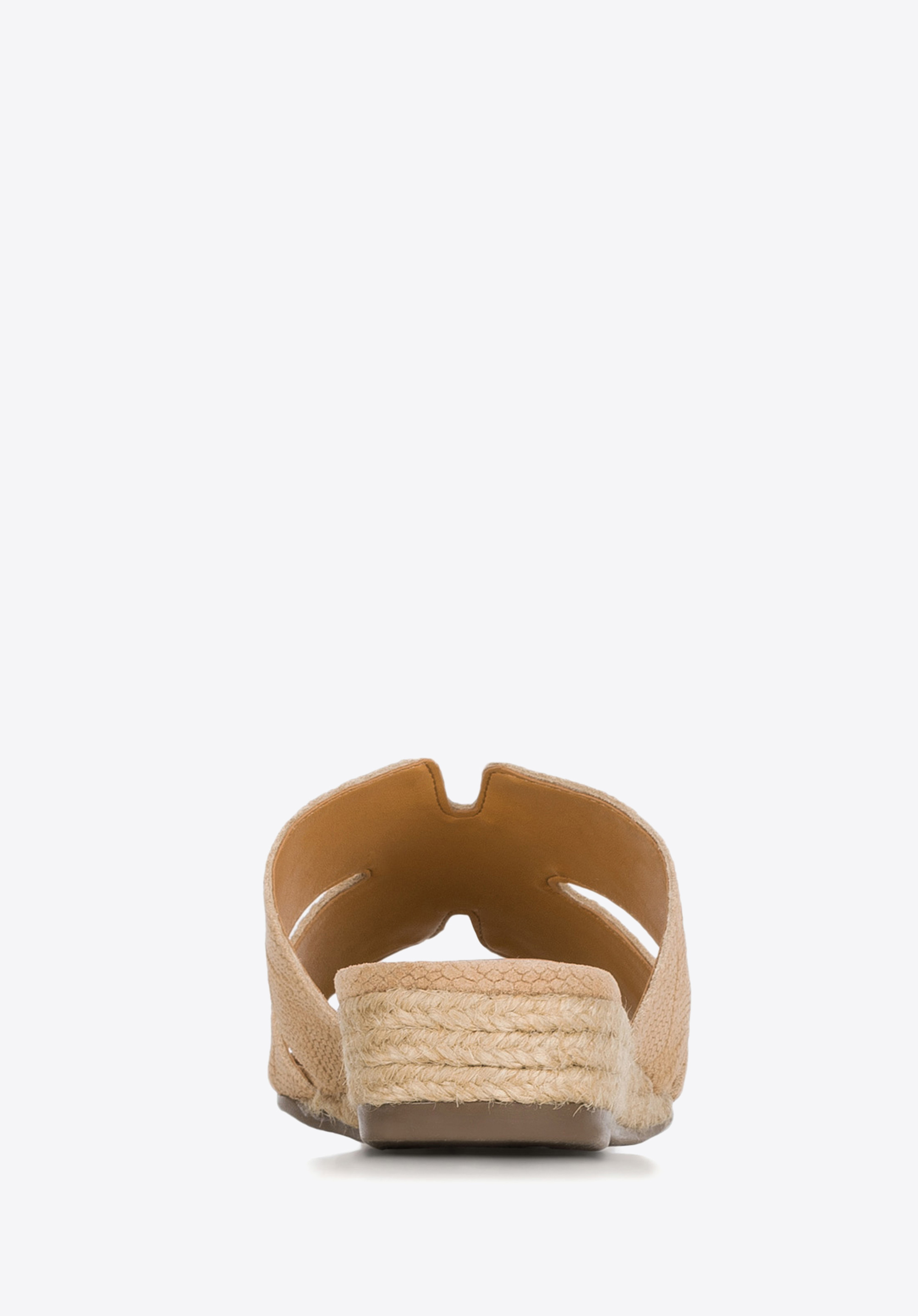 Damskie klapki z zamszu lizard