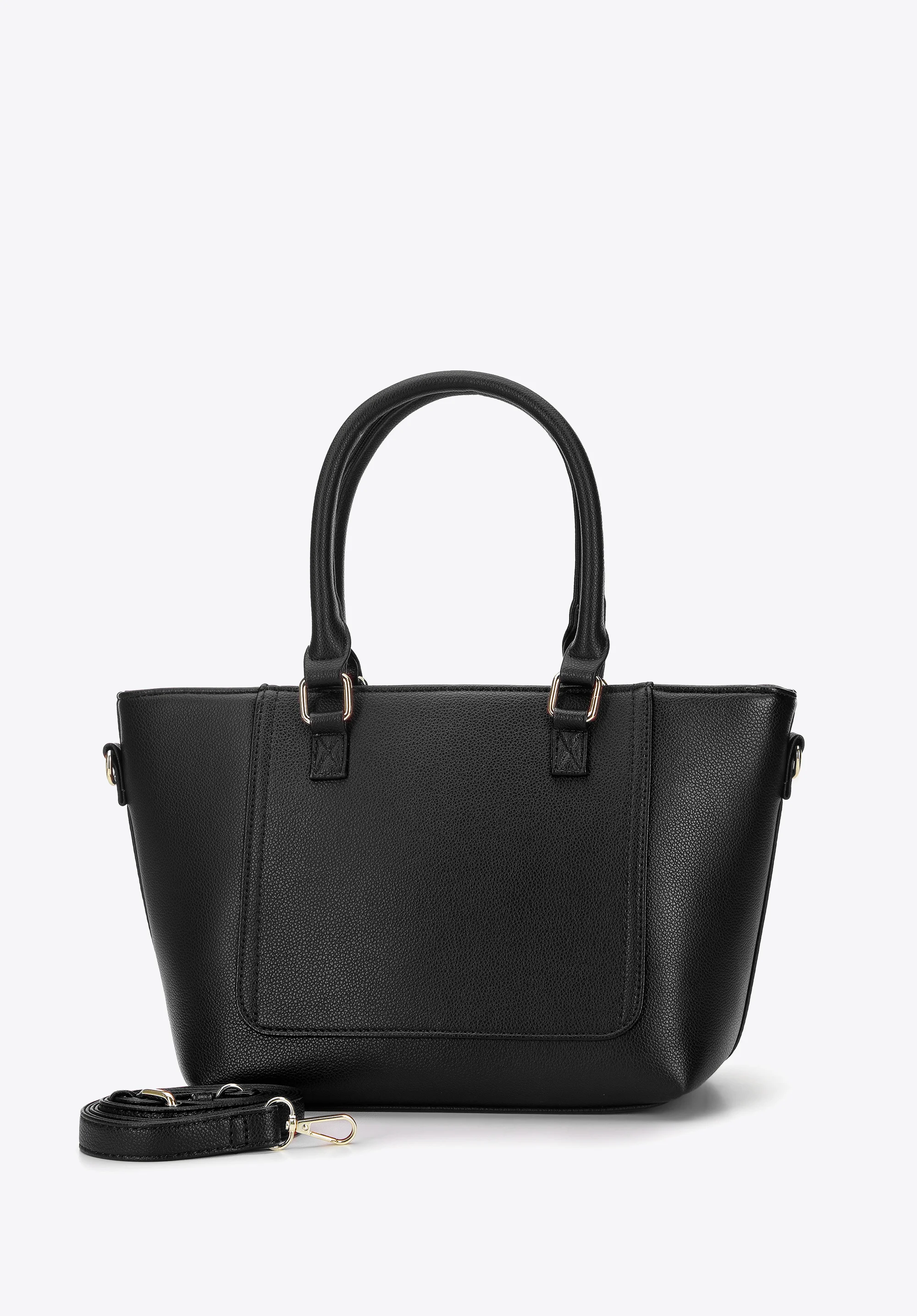 Torebka kuferek z płaską kieszenią z przodu