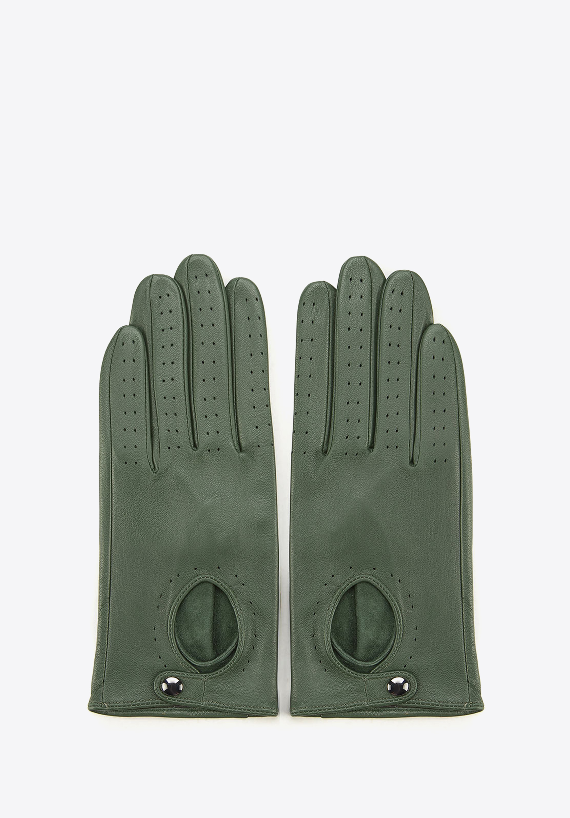 Damskie rękawiczki skórzane samochodowe