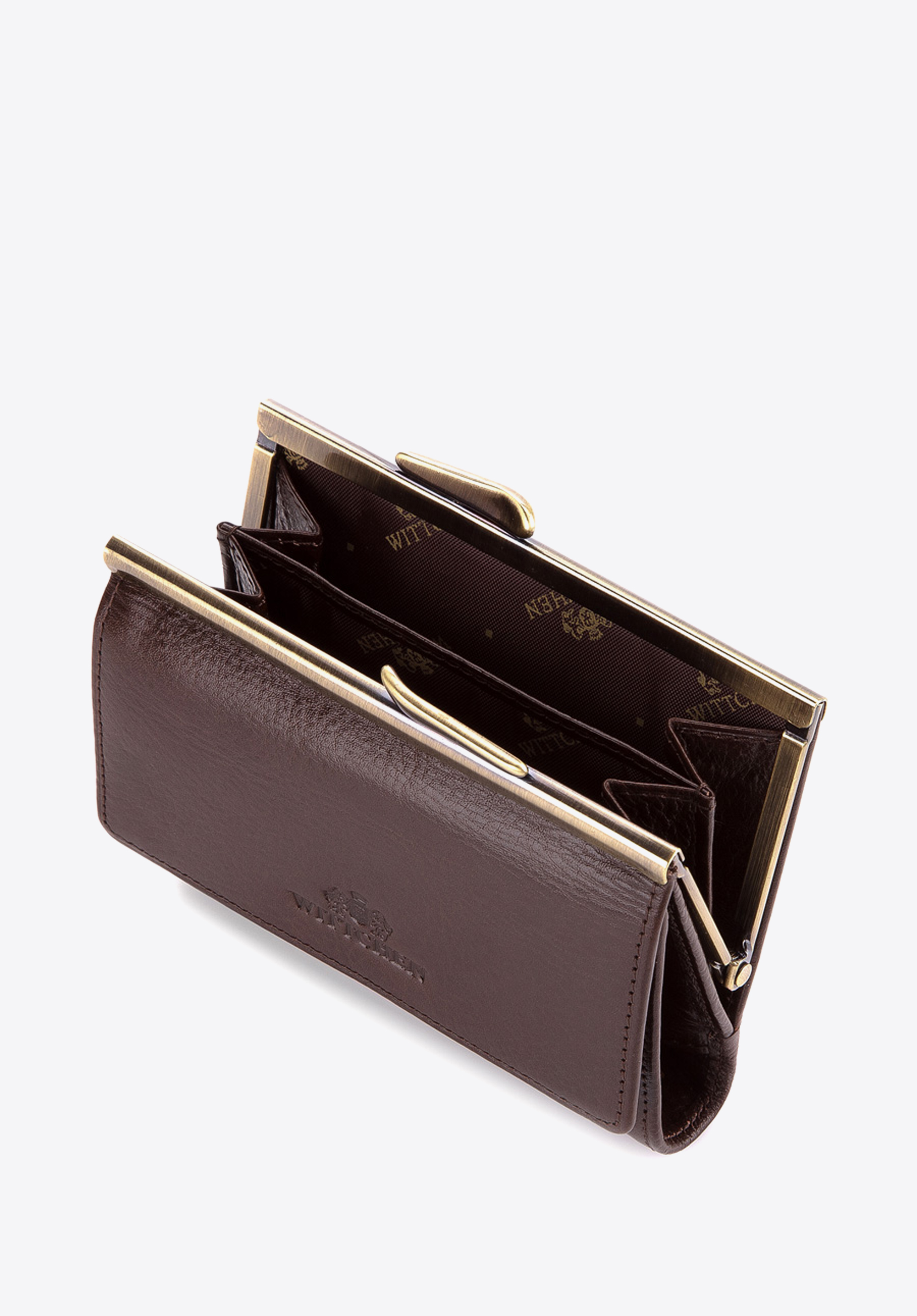 Damski portfel ze skóry na bigiel mały