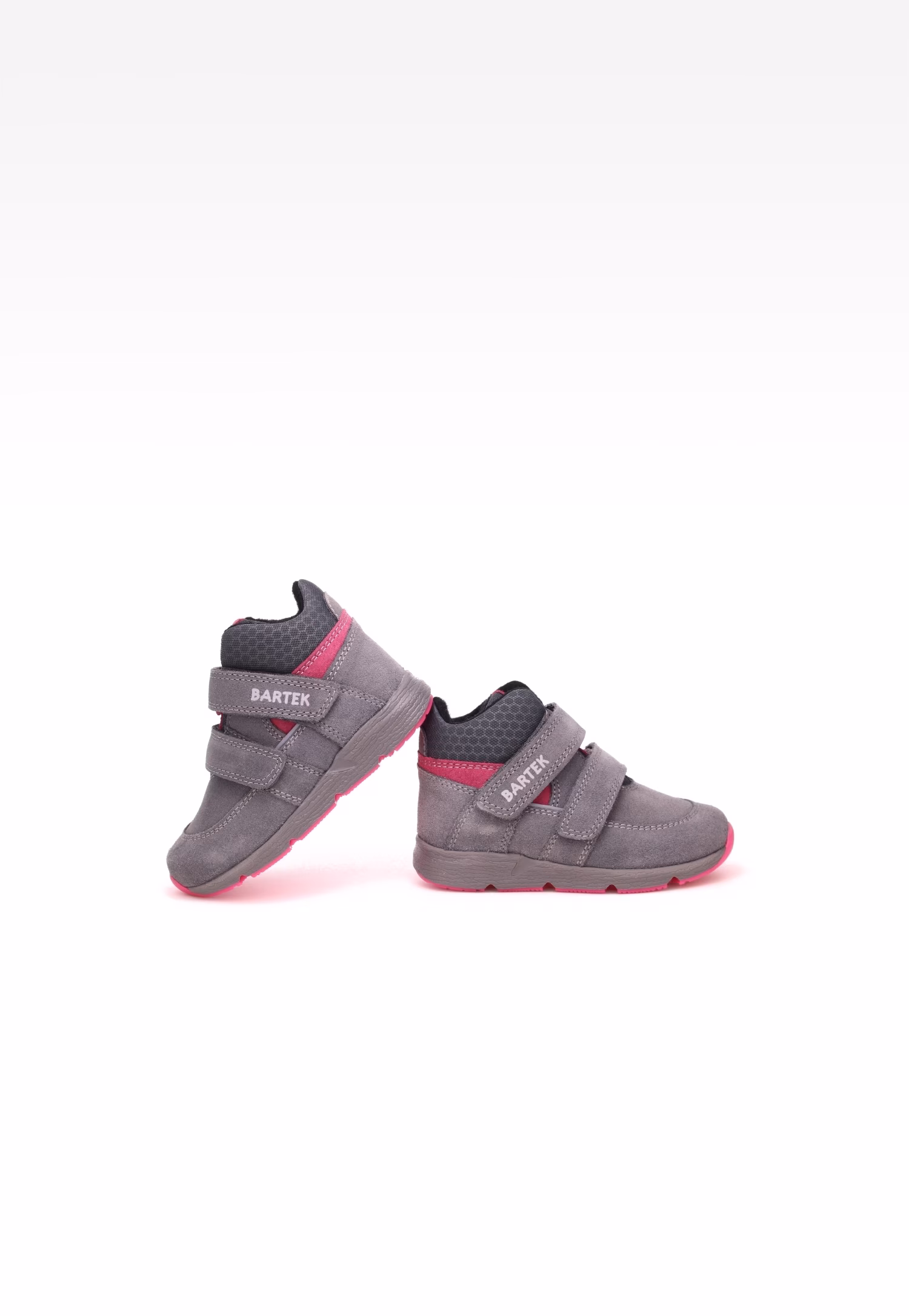 Trzewiki ocieplane BARTEK 1090-GR9P, dla dziewcząt, szaro-różowy